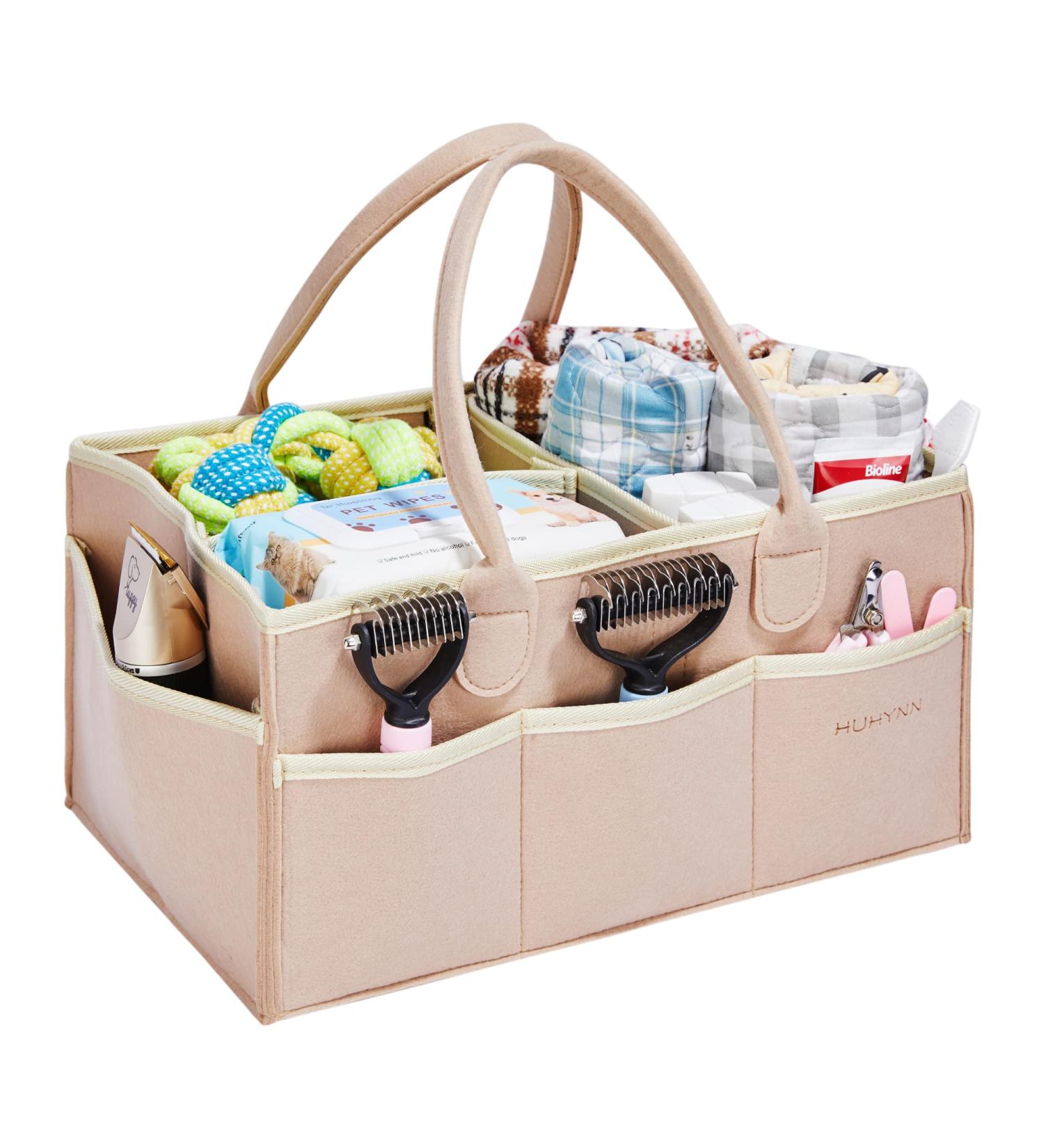 Huhynn Pet Care Bag | Dog Care Accessories Organizer for Outdoor Travel | Khaki Dog-Fur Care Bag - Buy Online on GoSupps.com