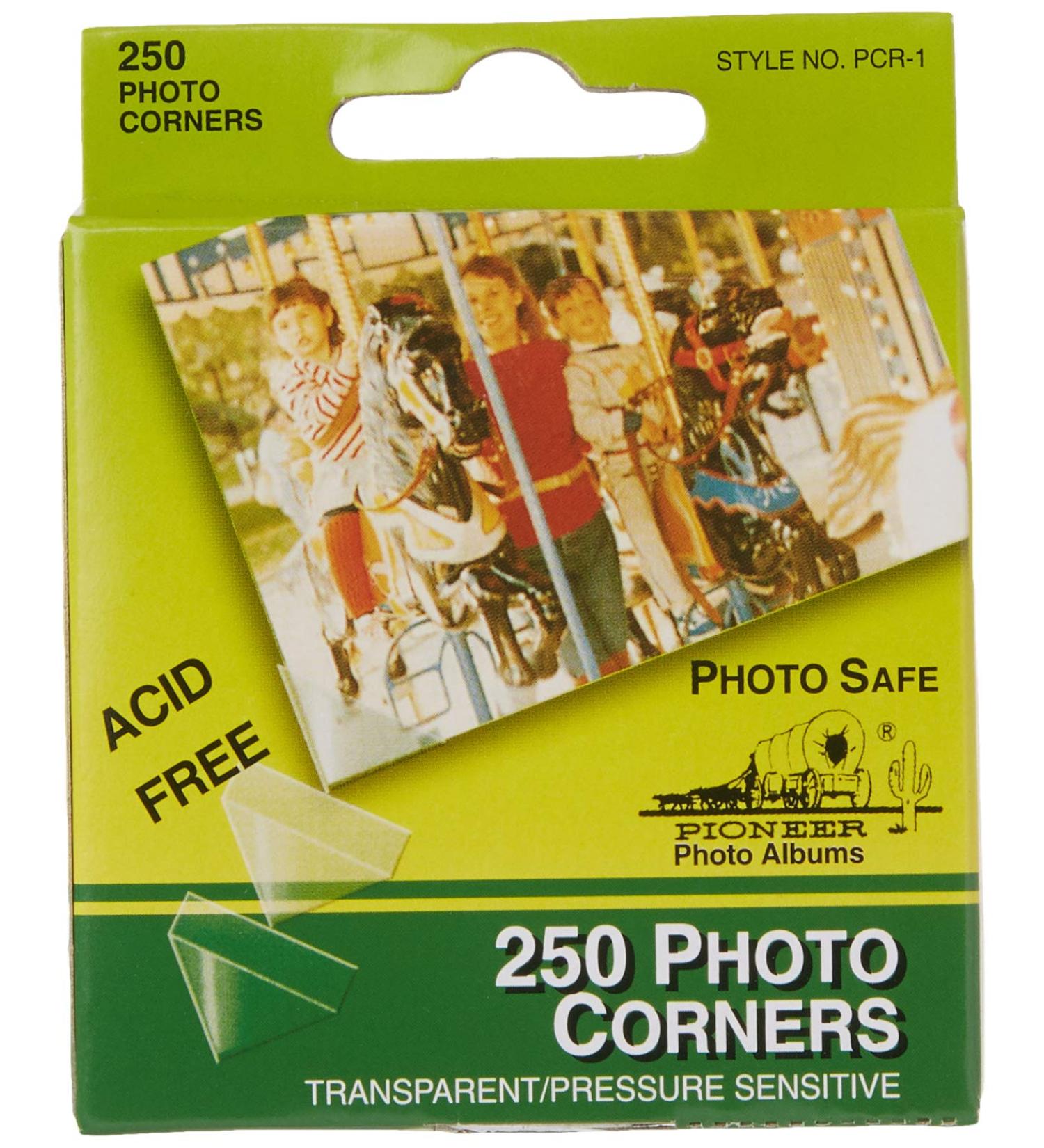 Pioneer PCR-1 Self Adhesive Photo Corners Clear 250-Pack - Multicolor | Buy Online - Buy Online on GoSupps.com