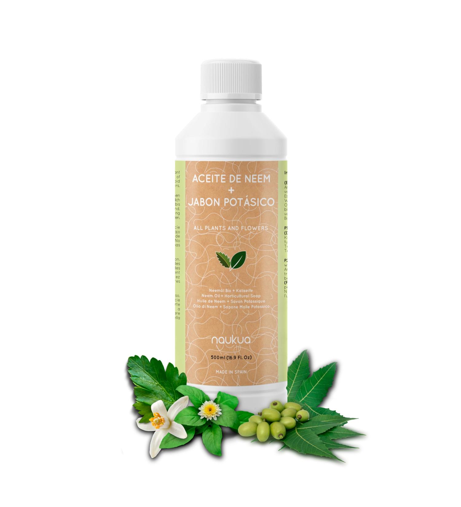 500ml L'huile de neem et savon de potassium Concentr - 100% Naturel Ecologique - Am liore et active les d fenses naturelles des plantes d'int rieur et d'ext rieur - Agit rapidement et efficacement - Buy Online on GoSupps.com