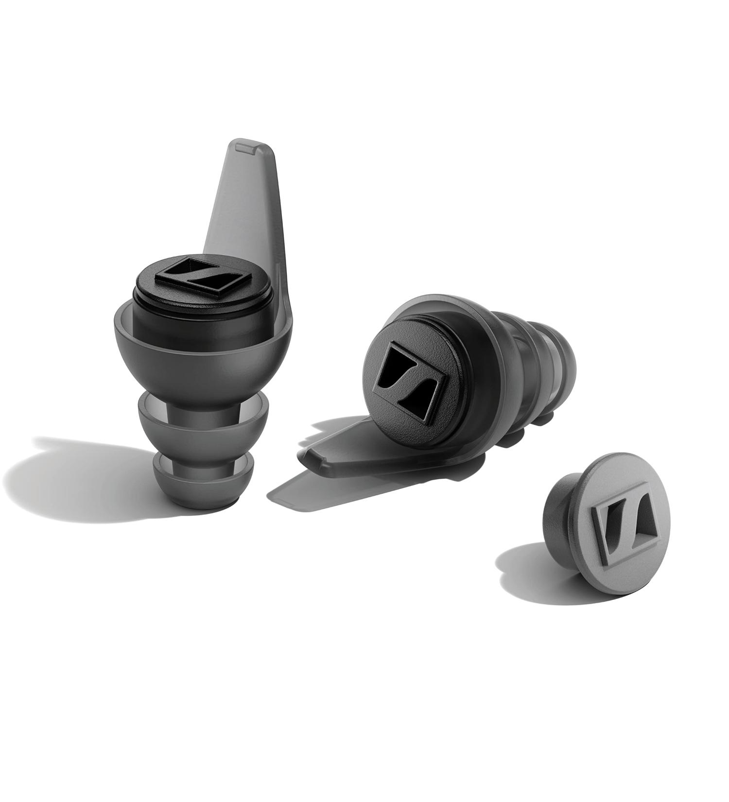 Sennheiser SoundProtex Earplugs - Reusable Hearing Protection with Interchangeable Filters | High Fidelity Sound in Black & Grey - International Shipping Available - Buy Online on GoSupps.com