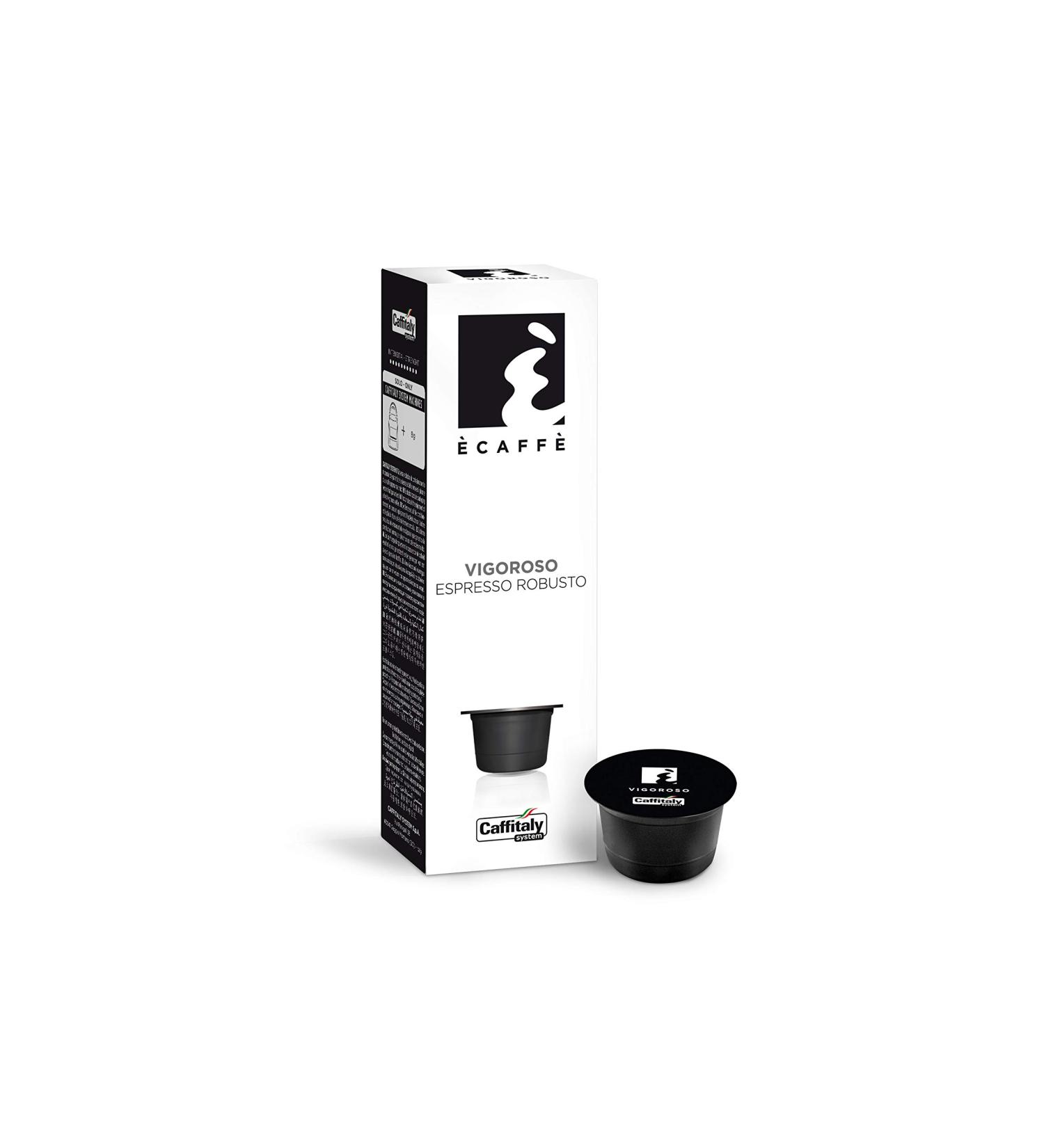 Caffitaly Capsule - Coffee Capsule - Vigoroso - 100% Robusta - case of 10 Capsules - Espresso - Buy Online on GoSupps.com
