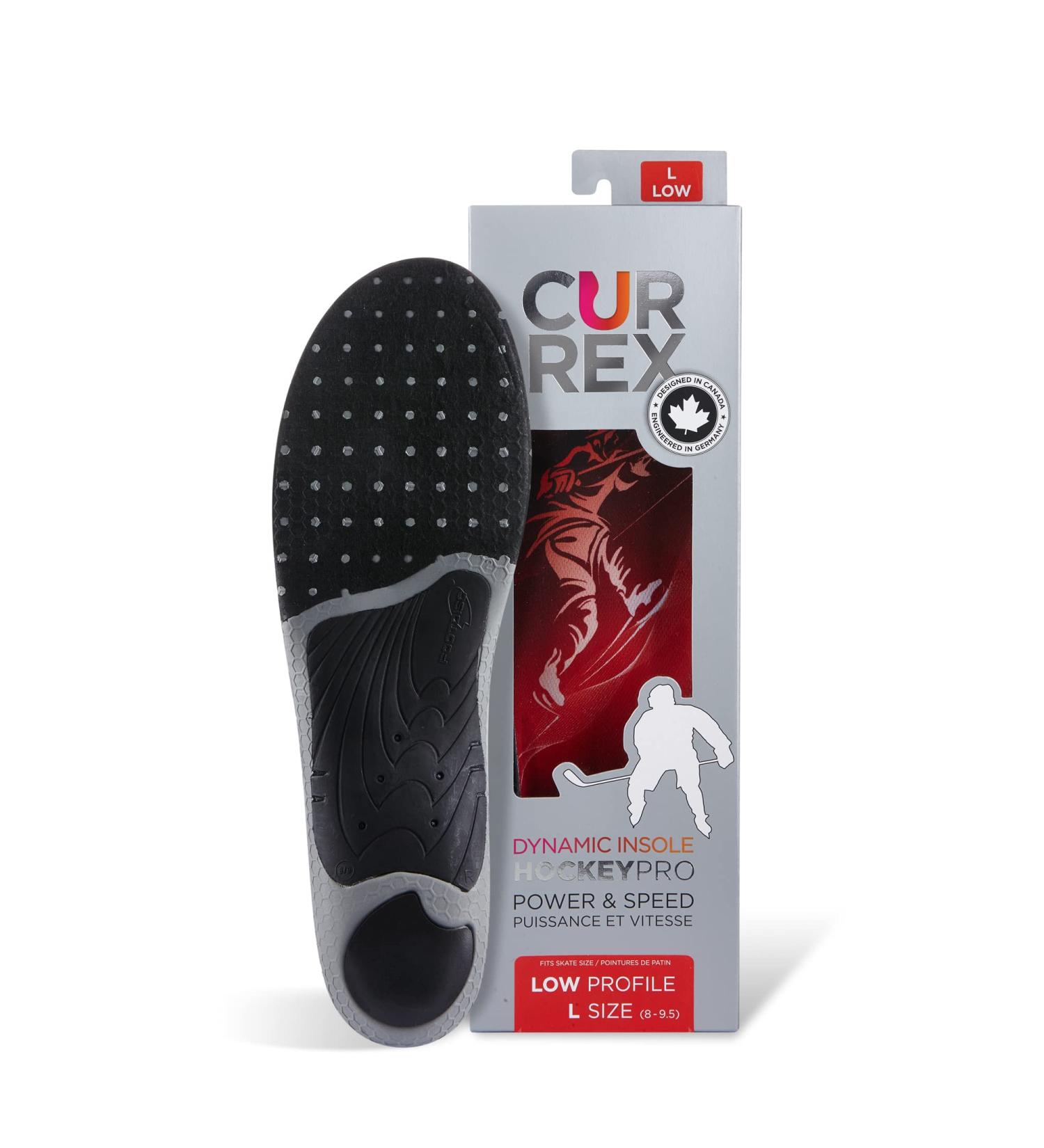 CURREX HockeyPRO Insole - Dynamic Support for Hockey, Figure Skating, Inline Skates - Men, Women, Youth - Size L (8-9.5) - Red - Buy Online on GoSupps.com