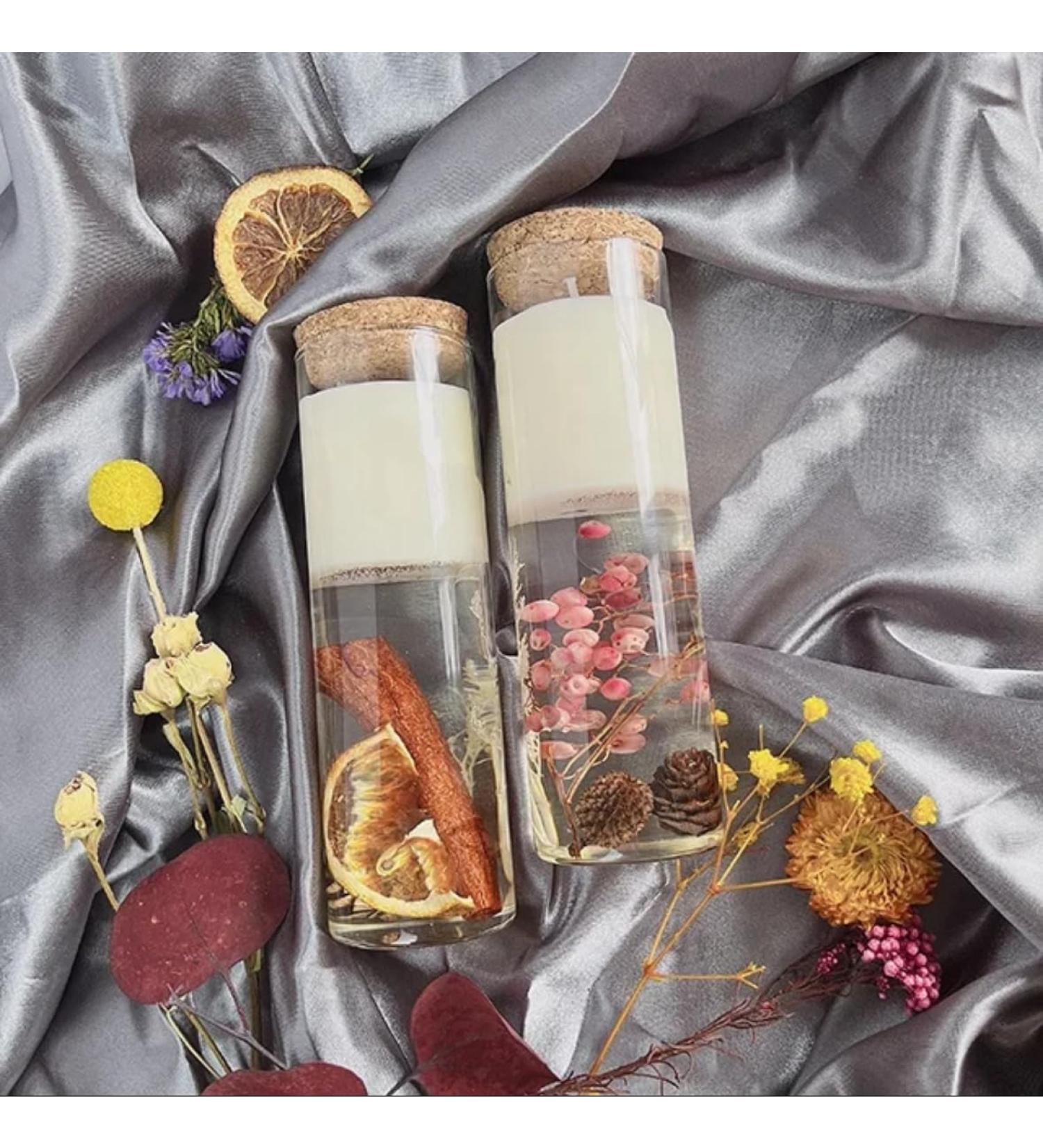 Luxury Scented Home Decor Candle - Aromatherapy for Meditation & Manifestation | Unique Transparent Jar Gift (French Rose - Buy Online on GoSupps.com