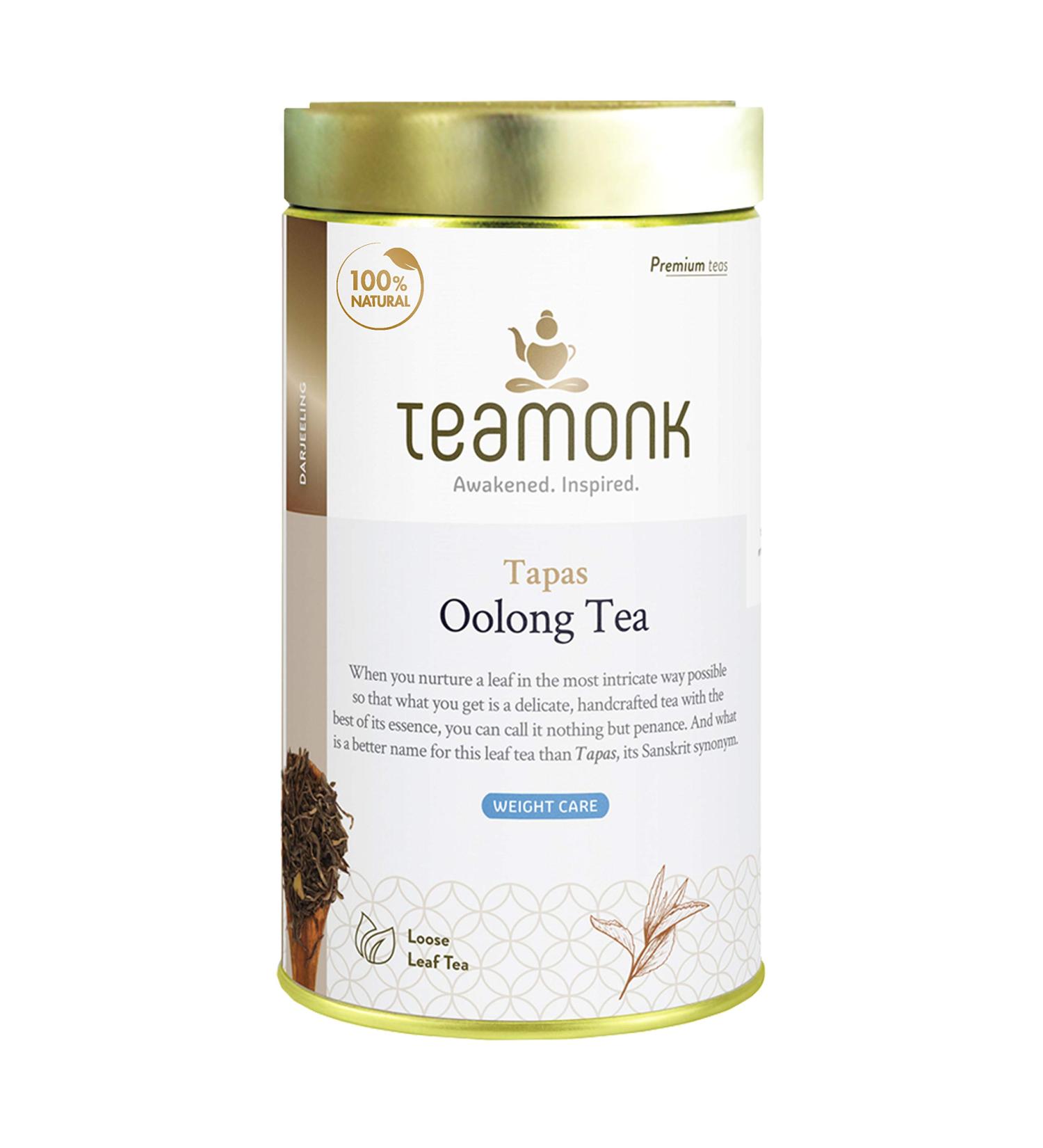 Teamonk Tapas Organic Darjeeling Oolong Tea Loose Leaf (5.3 oz) - 75 Cups, Fat Burn & Metabolism Boost - USDA Certified - 5.2 oz (Pack of 1) - Buy Online on GoSupps.com