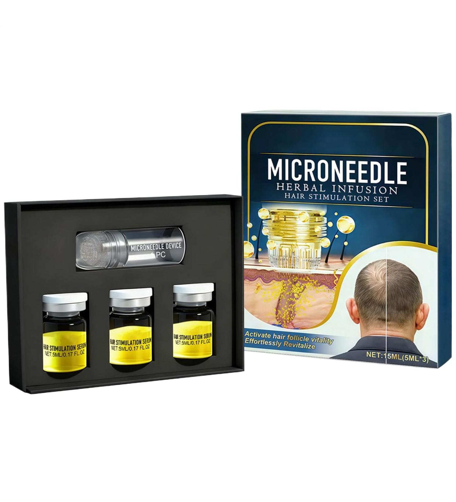 Microneedle Solution volumisante et paississante pour la croissance des cheveux le cuir chevelu pour homme et femme usage quotidien pour la maison le salon les voyages et la douche huile de 15 - Buy Online on GoSupps.com