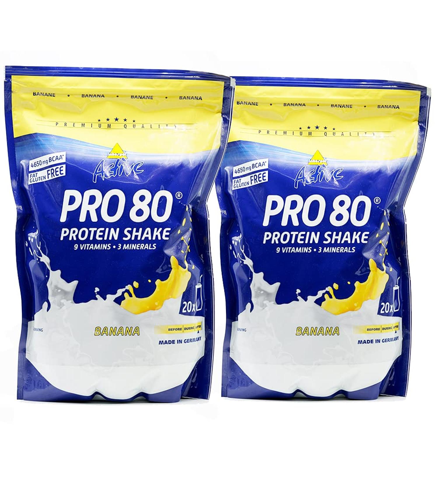 Inko Active Pro 80 Bags 2-Pack (2x500g) - Premium Banana Flavored Superfood for Health & Wellness - Buy Online on GoSupps.com