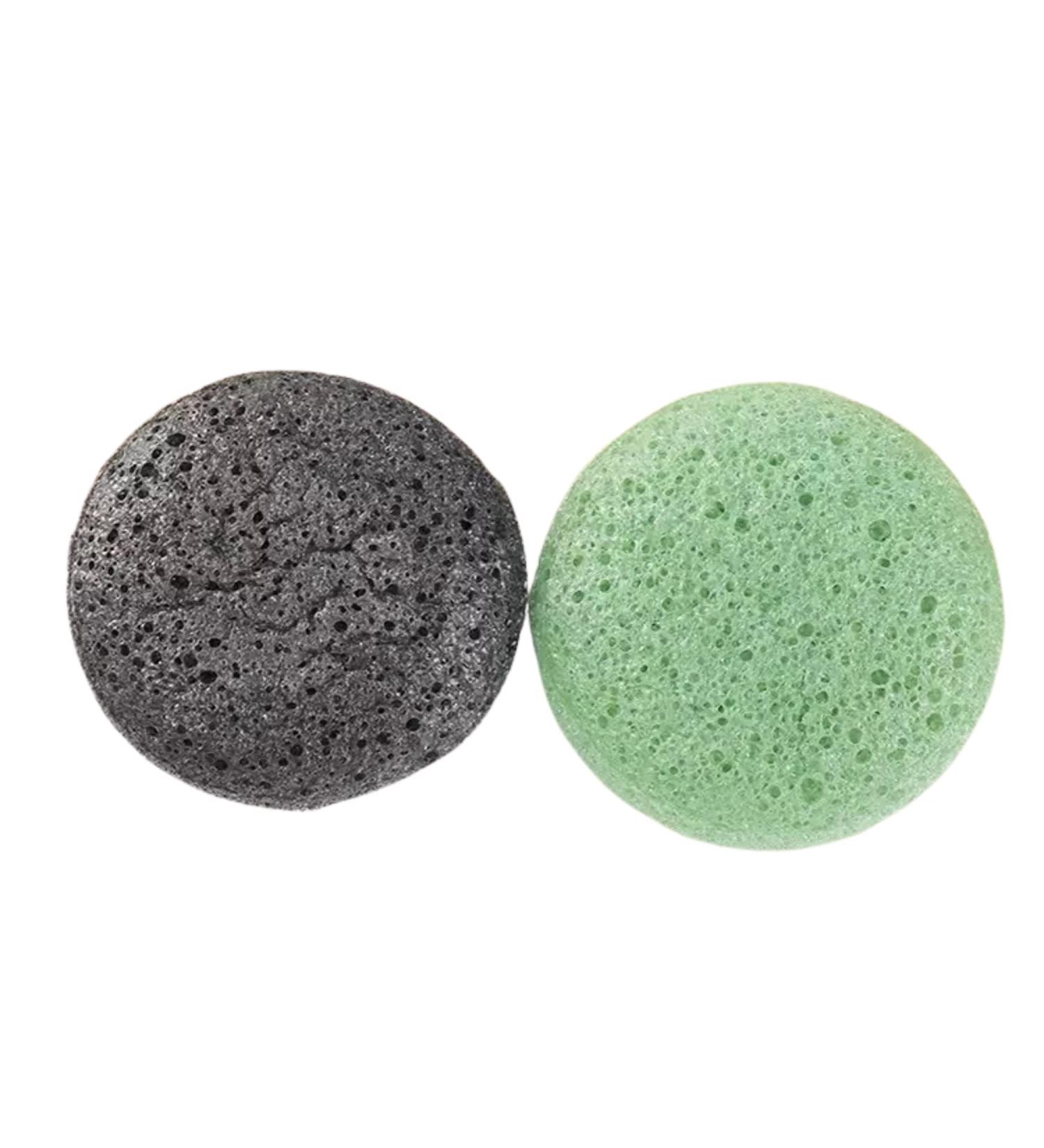 Freed Blue Pre-Moistened Konjac Sponge 2 Pack - Organic, Chemical Free Cleansing and Exfoliation - Assorted Colors - Buy Online on GoSupps.com