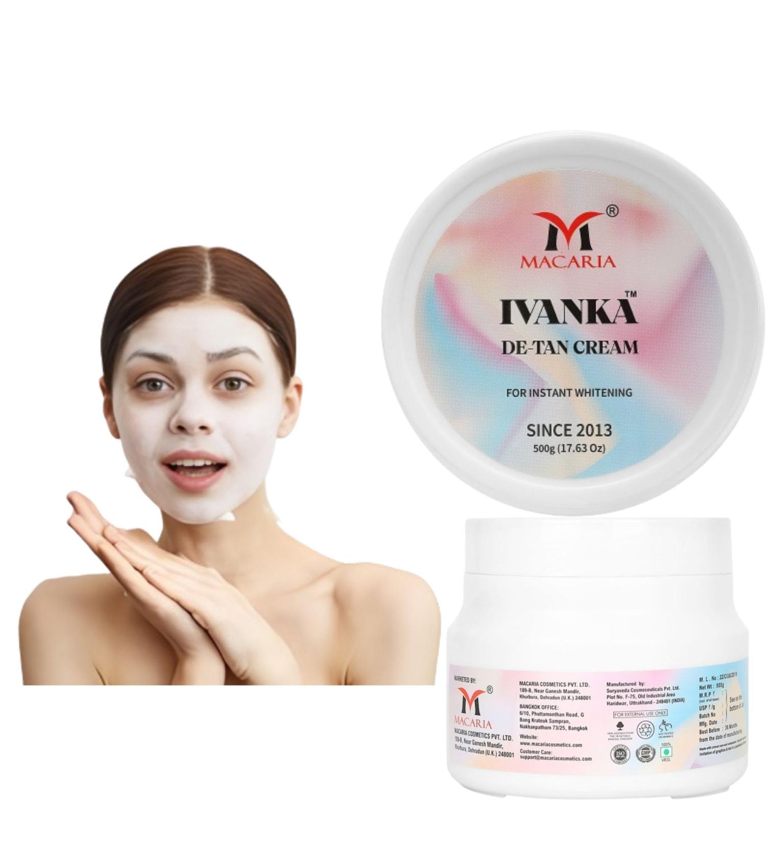MACARIA Ivanka de tan For Pussy Whitening Brightening & Lightening Cream for Tan Removal Tanning & Blackness For Women - Buy Online on GoSupps.com