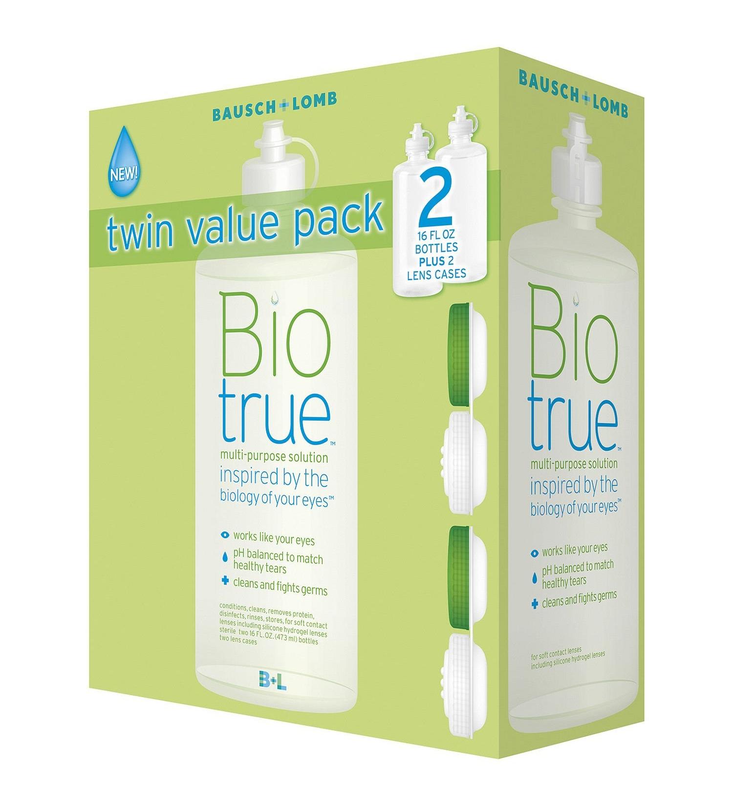Biotrue Multi-Purpose Solution, 16 oz Twin Pack