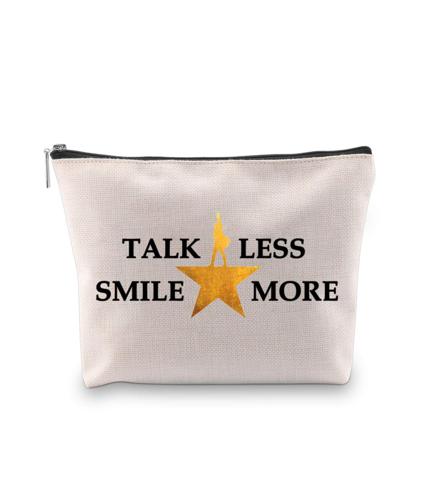 Buy Hamilton Music Cosmetic Bag - 'My Thoughts Have Been Replaced by Hamilton Lyrics' - Talk Less Smile More - International Shipping Available - Buy Online on GoSupps.com