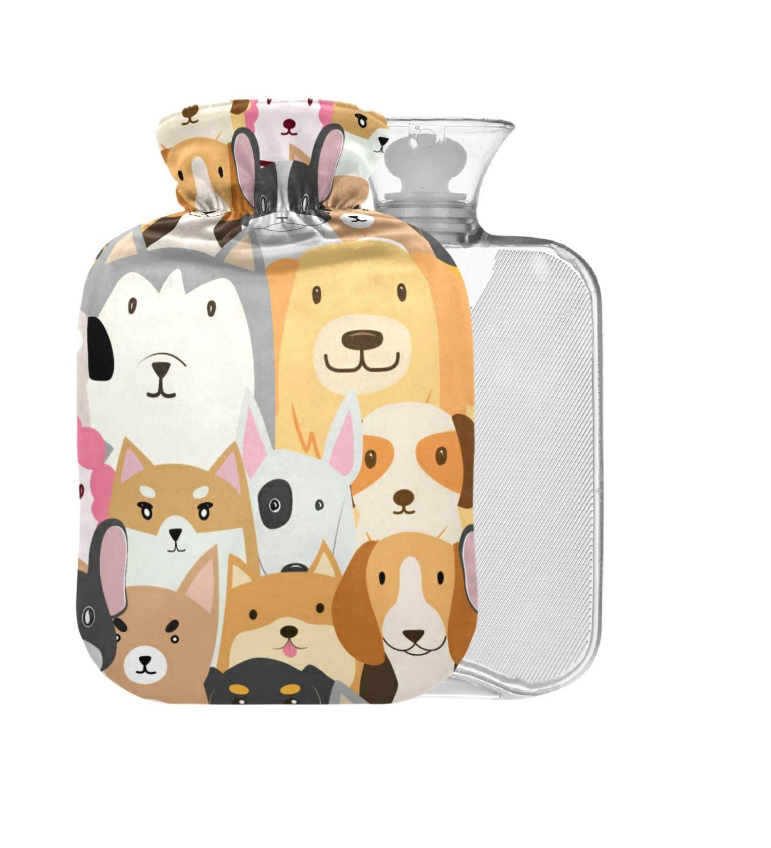 Hot Water Bottle for Dogs - 1L BPA Free Small Pain Relief & Therapy Cover - Buy Online on GoSupps.com