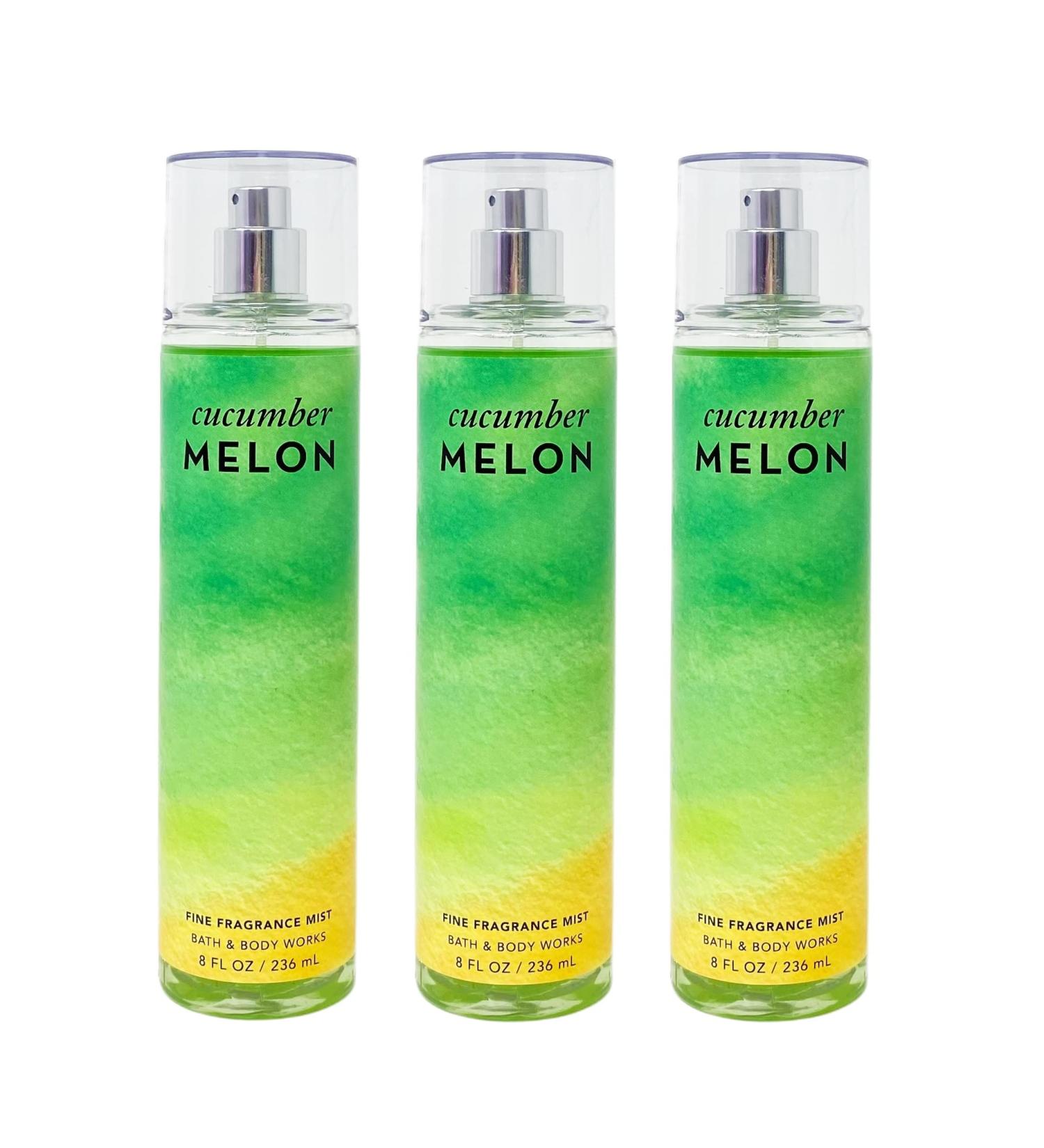 Bath & Body Works Cucumber Melon 3 Pack Fine Fragrance Mist Gift Set - Full Size