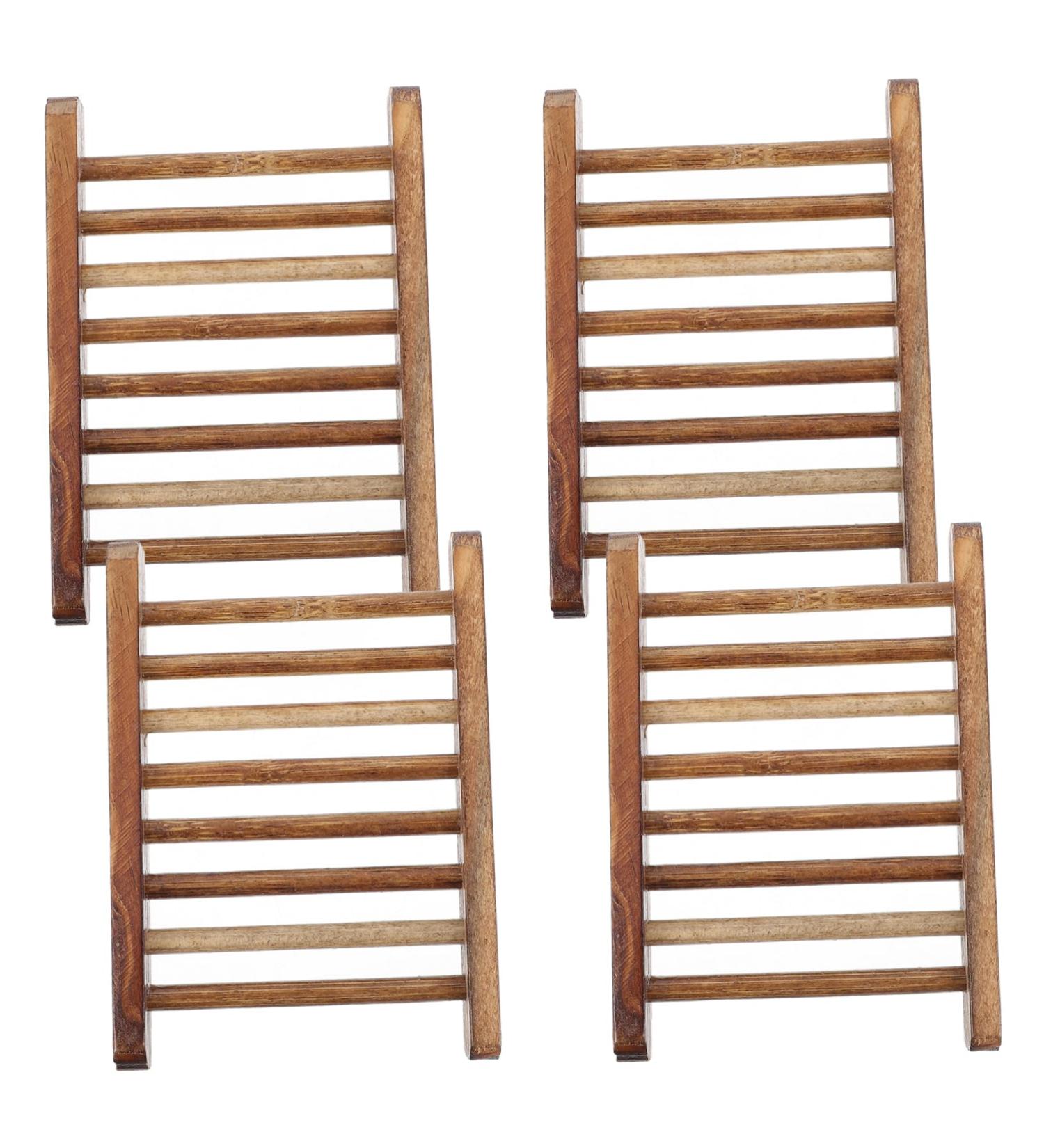 Ciieeo 16 Pcs Creative Soap Box Bathroom Storage Rack Drain Soap Holder Home Outdoor Travel Hollow Wooden Soap Rack (medium Natural Color Soap Rack) 4pcs Wooden Soap Dish Wooden Frame - Buy Online on GoSupps.com