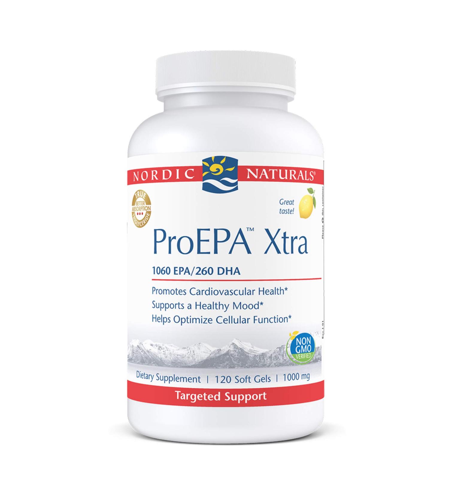 Nordic Naturals ProEPA Xtra 1000 mg Lemon - 120 Soft Gels | Omega-3 Supplement - Buy Online on GoSupps.com