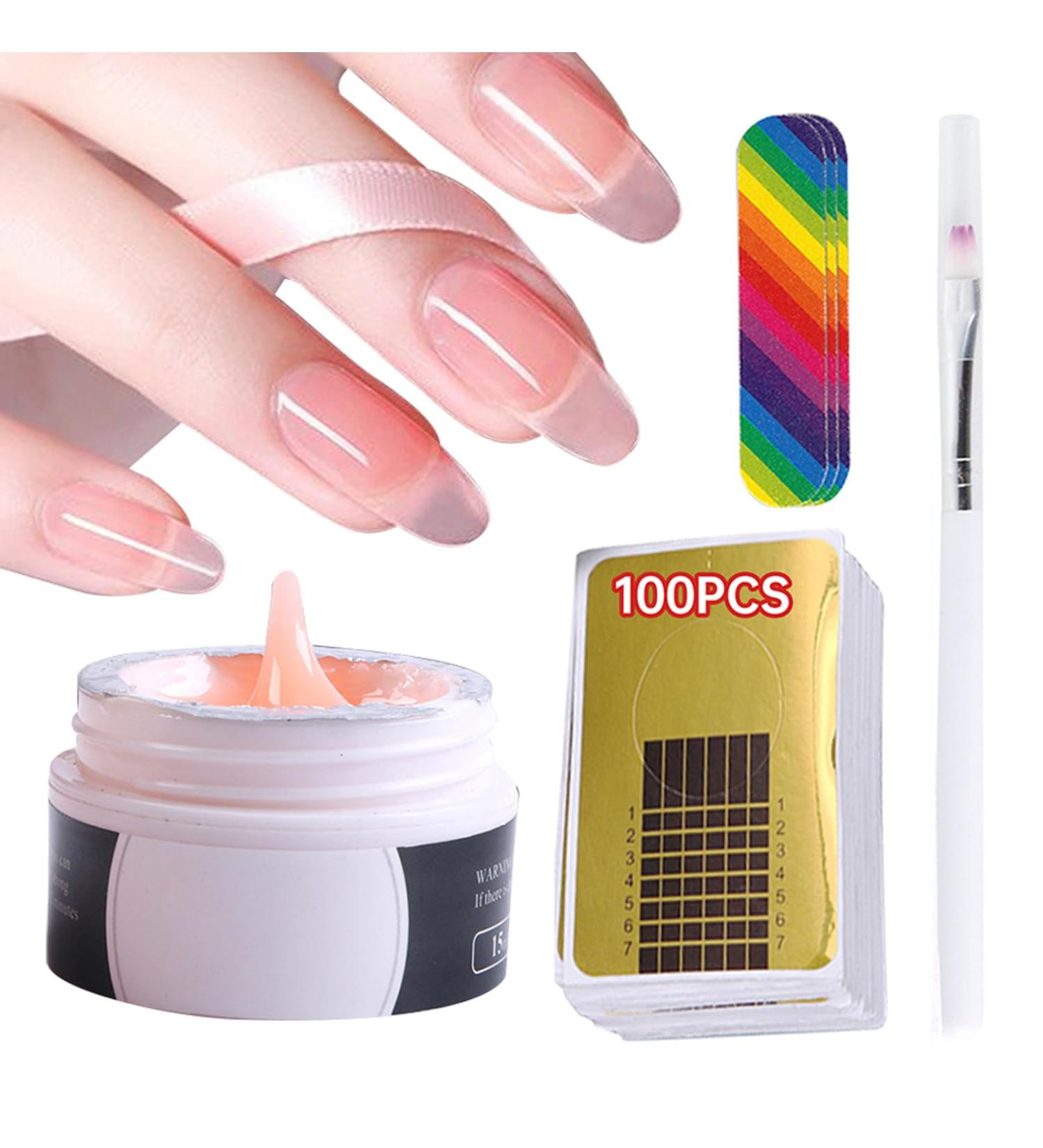 Buy Gzsyy Advanced UV Fiberglass Gel - 15ml Nail Extension Starter Set | Perfect for Geln gel - Rose Color - Buy Online on GoSupps.com