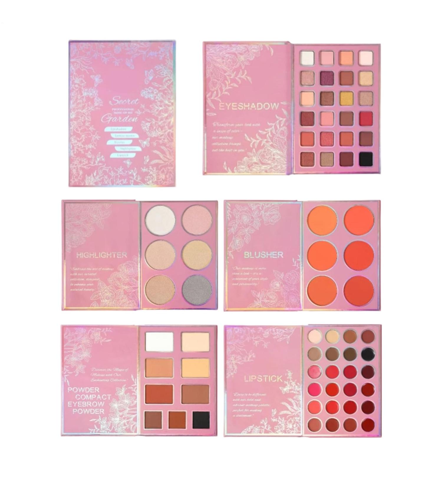  Dubbulon Face Palette Long Lasting Matte Glittering Fused Blush Multi-Function Beauty Kit with Blush Lipstick and Eyeshadows | For Women - Buy Online on GoSupps.com