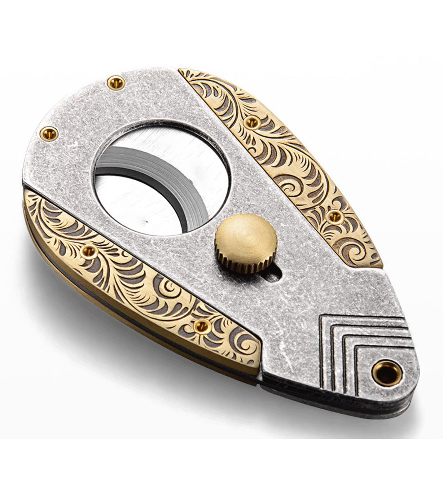 Feilx Cigar Cutter Stainless Steel Blades Attractive Gift Box Ergonomic Design Secure-Lock Spring-Loaded (Color : A) - Buy Online on GoSupps.com