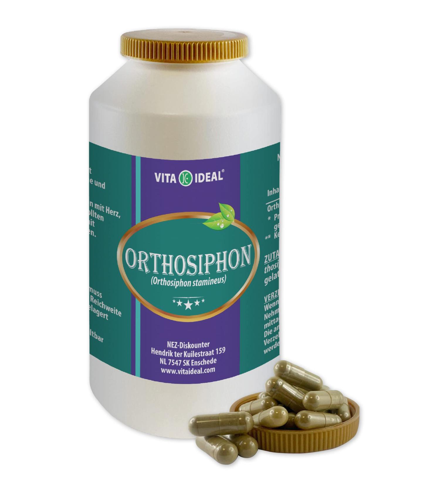 VITA IDEAL Orthosiphon Capsules - 360 Count | Pure Orthosiphon Stamineus Powder - Additive-Free Daily Dose of 540mg - Buy Online on GoSupps.com