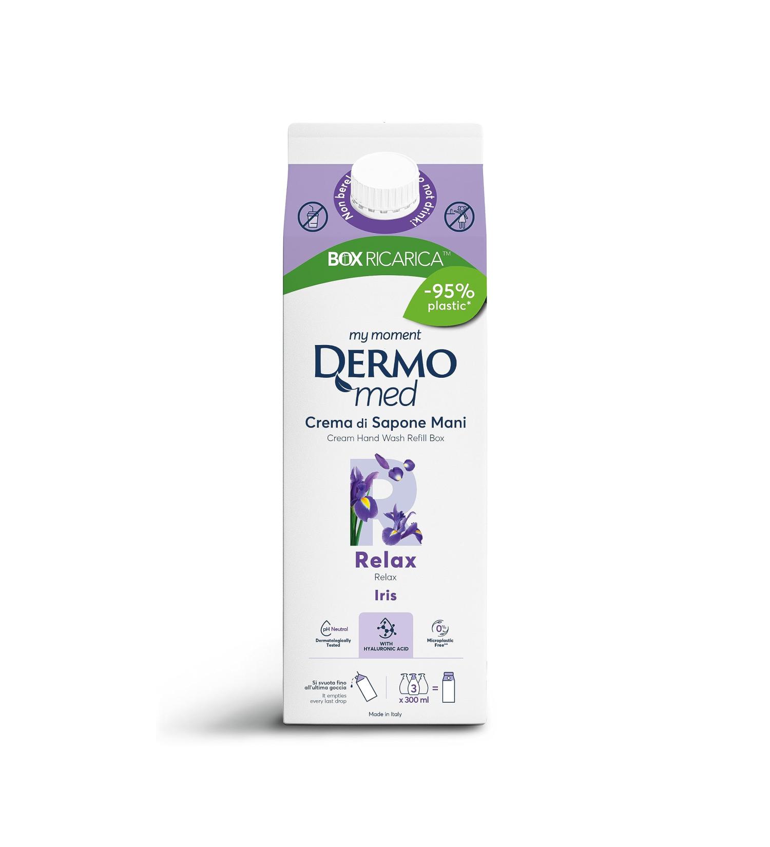  Dermomed Dermomed Eco-Recharge Liquid Hand Soap Cream Makes Your Skin Soft and Velvety with Hyaluronic Acid Repairs and Moisturizes Skin Dermatologically Tested 900ml - Buy Online on GoSupps.com