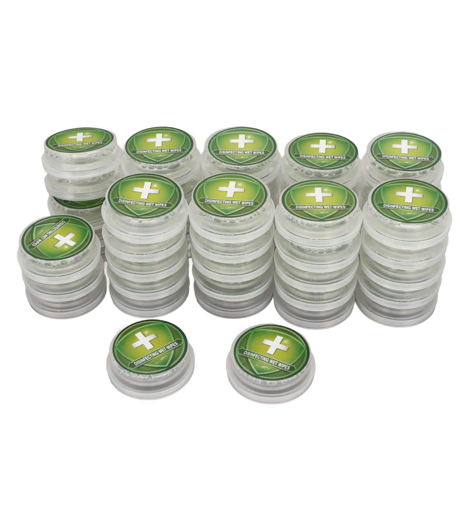 50pcs Travel Hand Wipes Press Type Hand Cleaning Wipes Individual Wrapped Disposable Disinfecting Wipes Wet Tissue for Outdoor Travel Home Office Gym - Buy Online on GoSupps.com