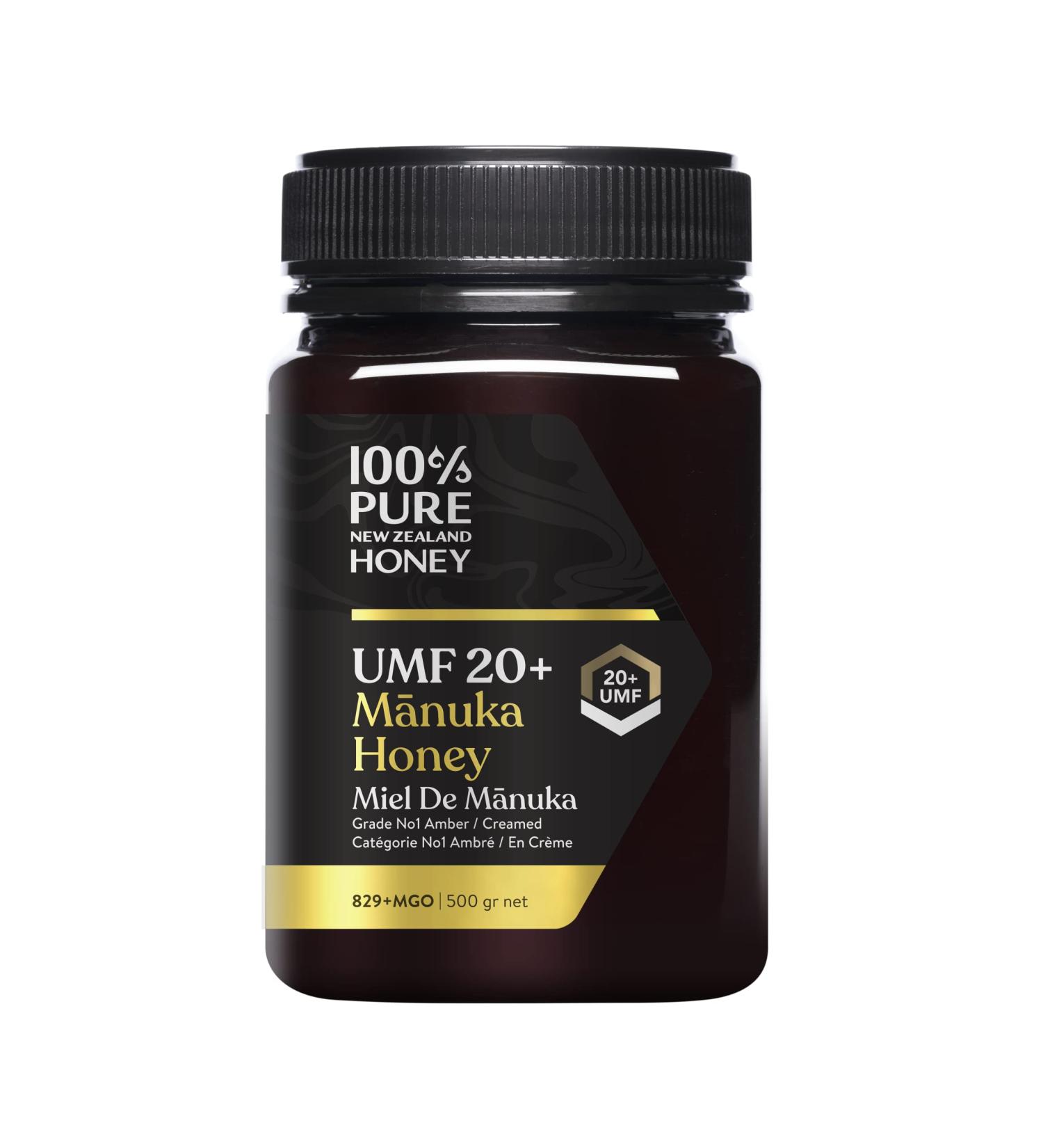 Manuka Honey New Zealand 100% Pure UMF 20+ MGO 829+ Raw & Unfiltered Certified Award Winning Silky Smooth Taste & Texture 500g UMF 20+ 500 g (Pack of 1) - Buy Online on GoSupps.com