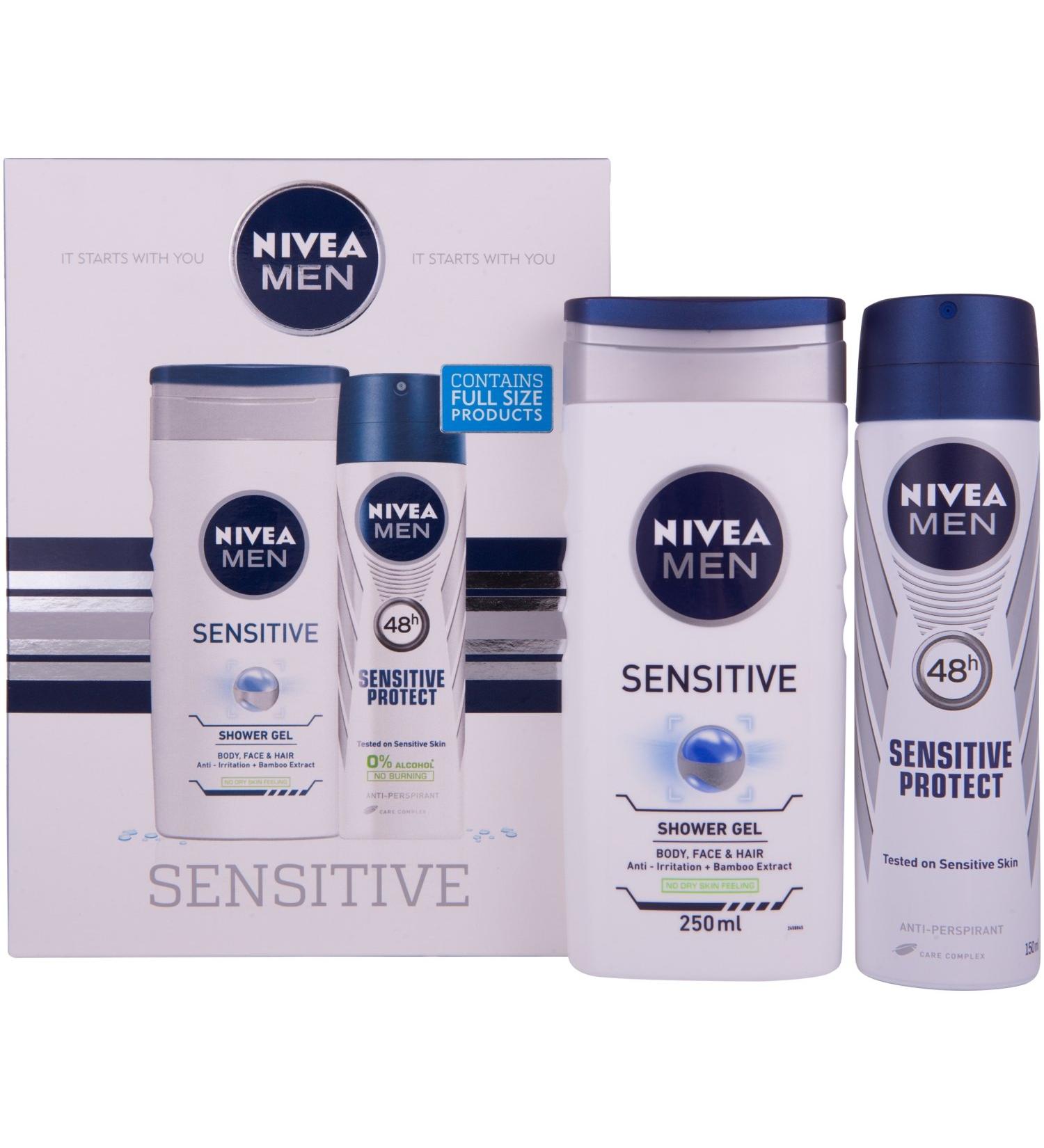 Nivea Men Sensitive Gift Set - 2-Piece - Buy Online on GoSupps.com