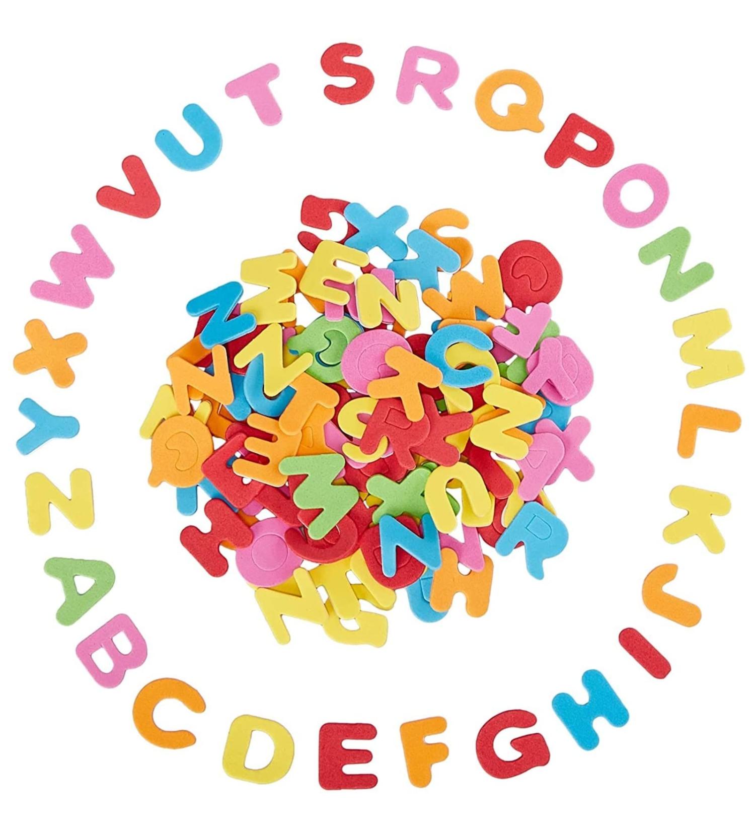 1300 Pieces Small Foam Letters Stickers for Crafts  50 Sets of 0.87 Self-Adhesive A-Z Alphabet Letters (6 Assorted Colors) - Buy Online on GoSupps.com