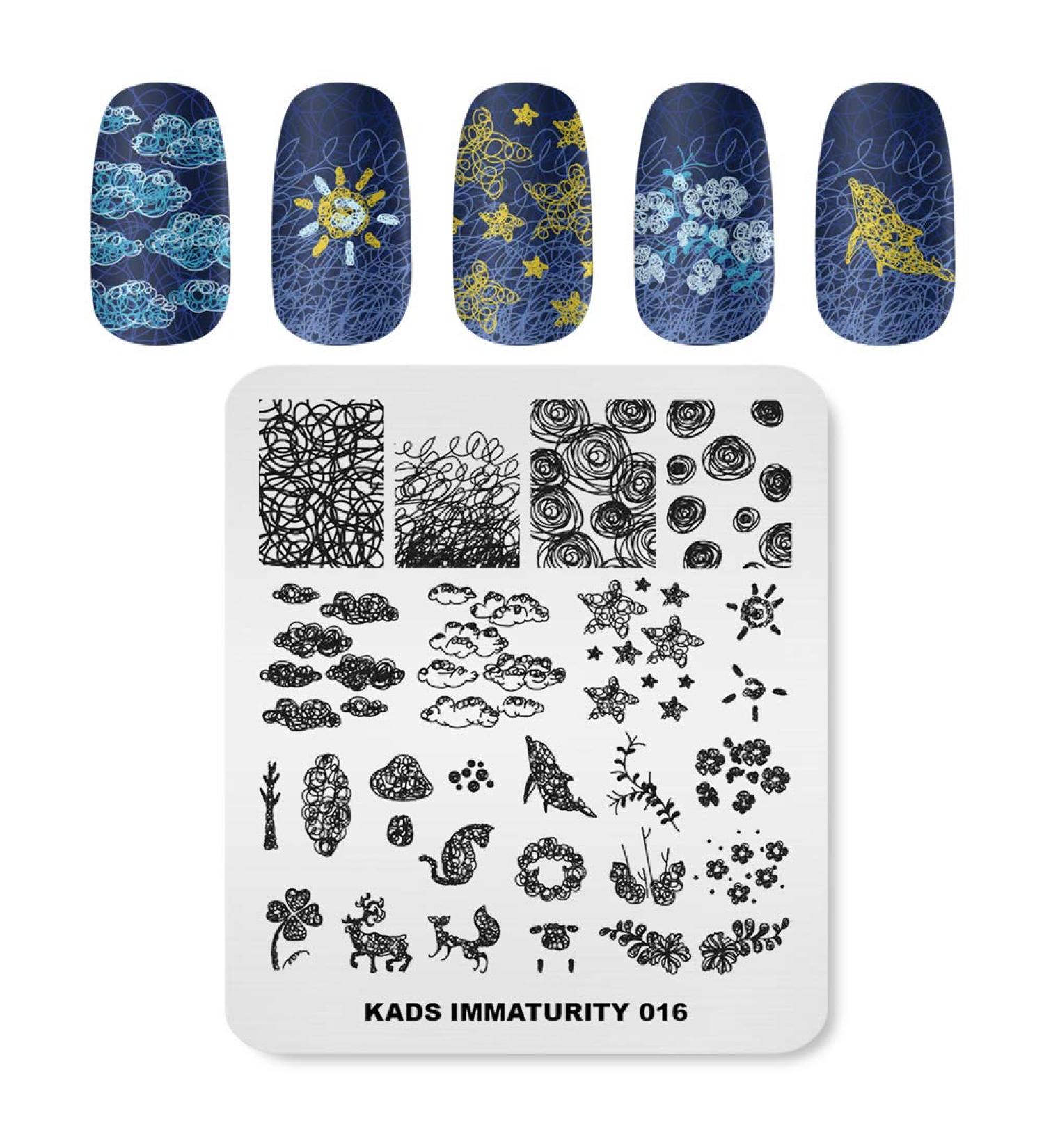 KADS Nail Art Stamping Plates Set Image Template Stencils Pattern with Stamping Plates Holder Case Organizer (IM016) - Buy Online on GoSupps.com