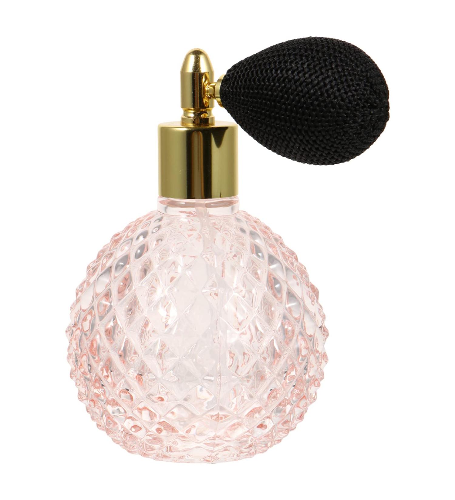 100ml Vintage Glass Perfume Bottle Perfume Spray Refillable Spray Bottle Dispenser with for Home Perfume Travel (Caps in Random Colours) - Buy Online on GoSupps.com