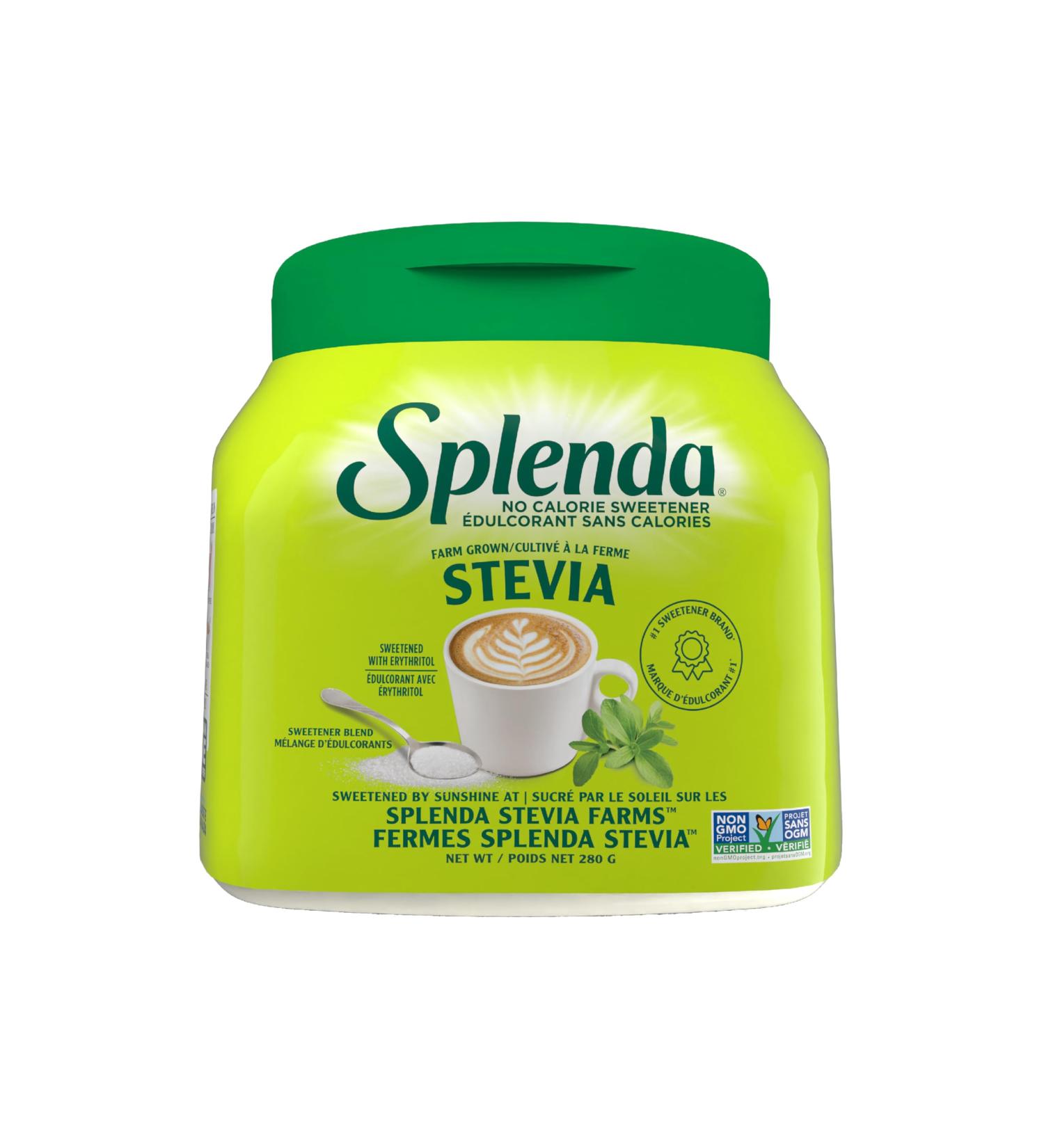 SPLENDA Stevia No Calorie Sweetener Plant Based Sugar Substitute Granulated Powder 9.8 oz Jar - Buy Online on GoSupps.com