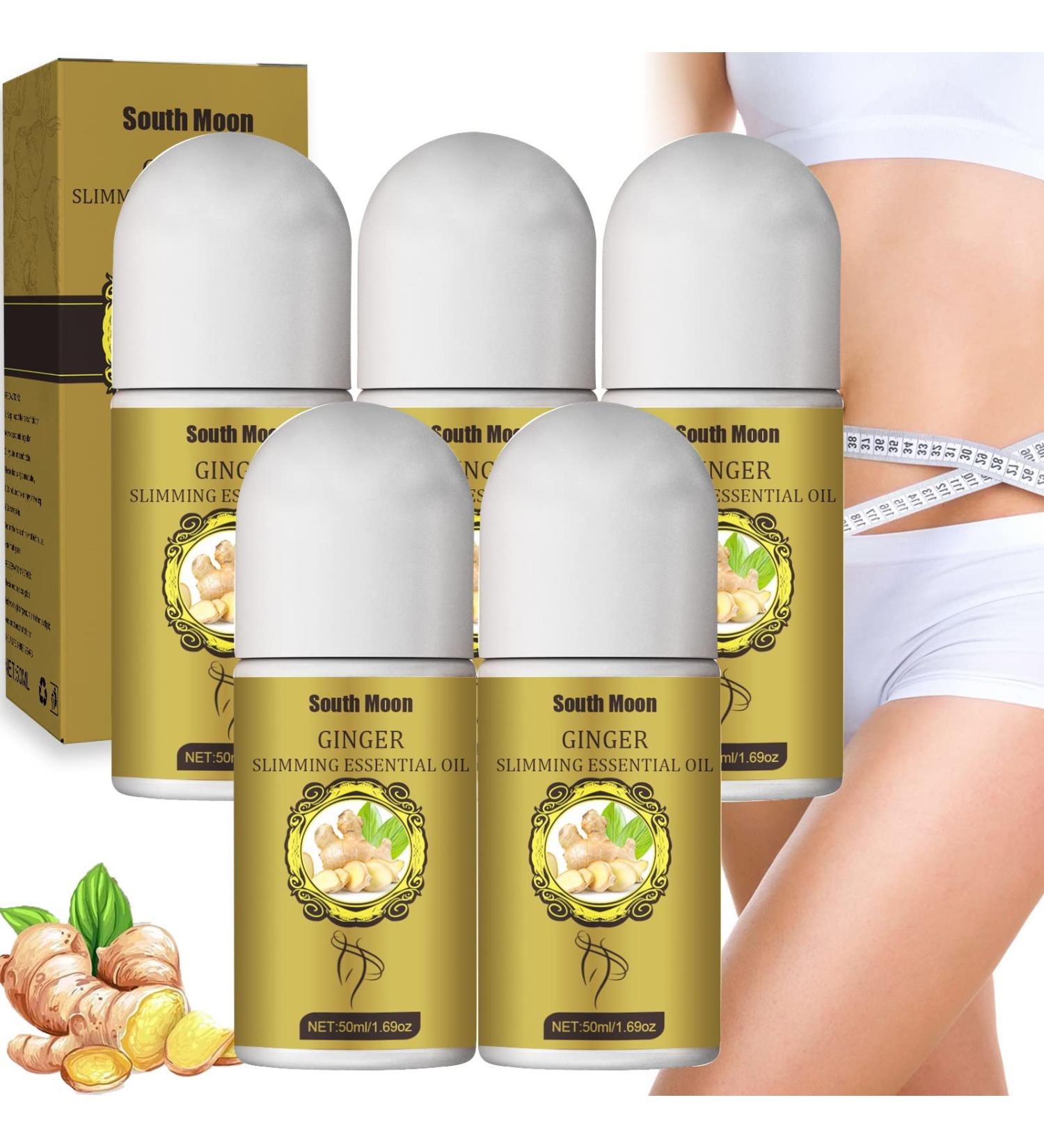 Lymphatic Detox Roll-On Ginger Oil | Organic Belly Drainage & Massage | 5pcs Ginger Essential Oil for Swelling & Drainage - Buy Online on GoSupps.com