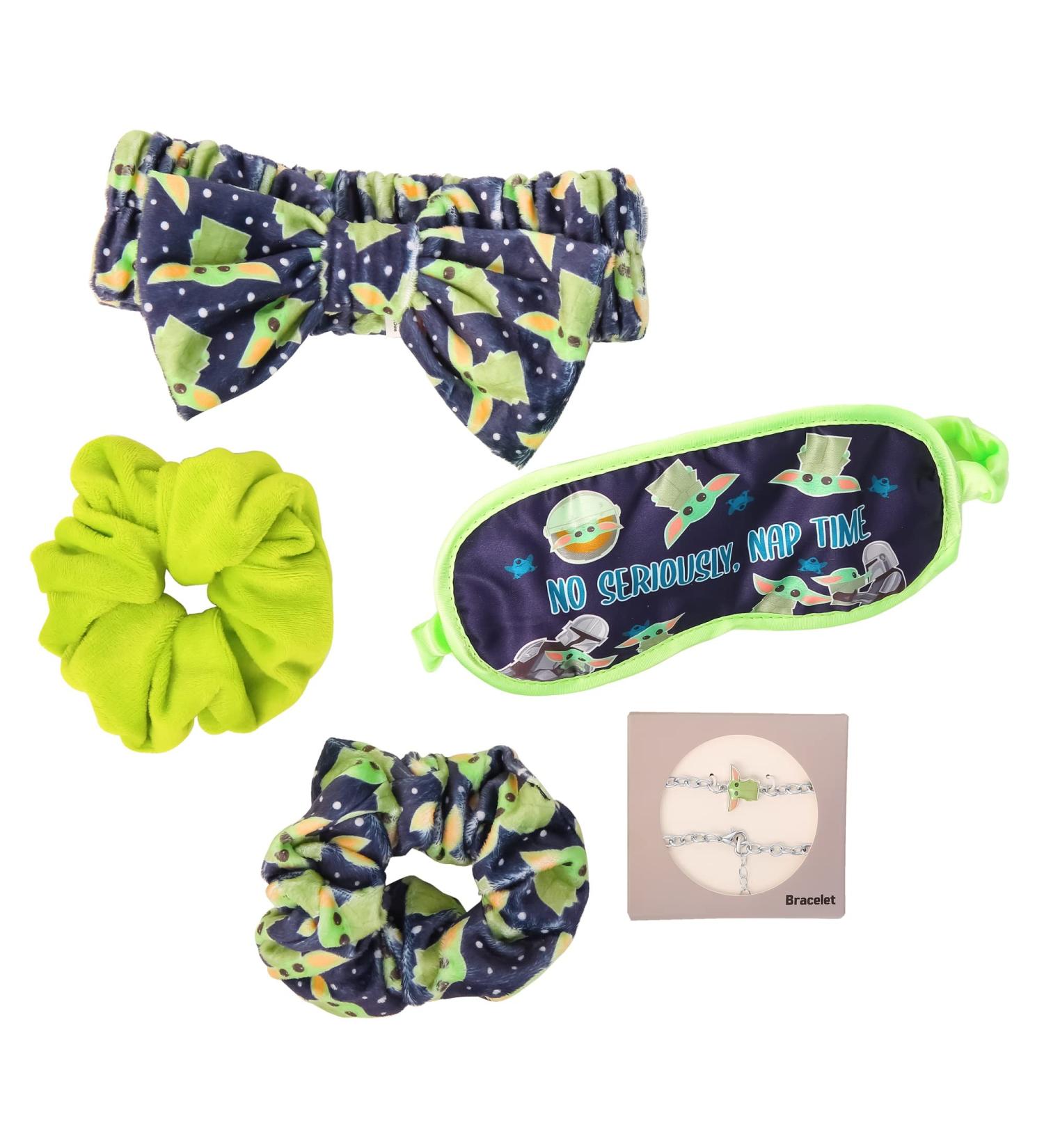 Disney Star Wars The Mandalorian Gift Set with Grogu - Girls Spa Set with Pouch, Sleep Mask, Hair Scrunchies, Headband, and Bracelet - Ideal Star Wars Gift for Girls - Buy Online on GoSupps.com