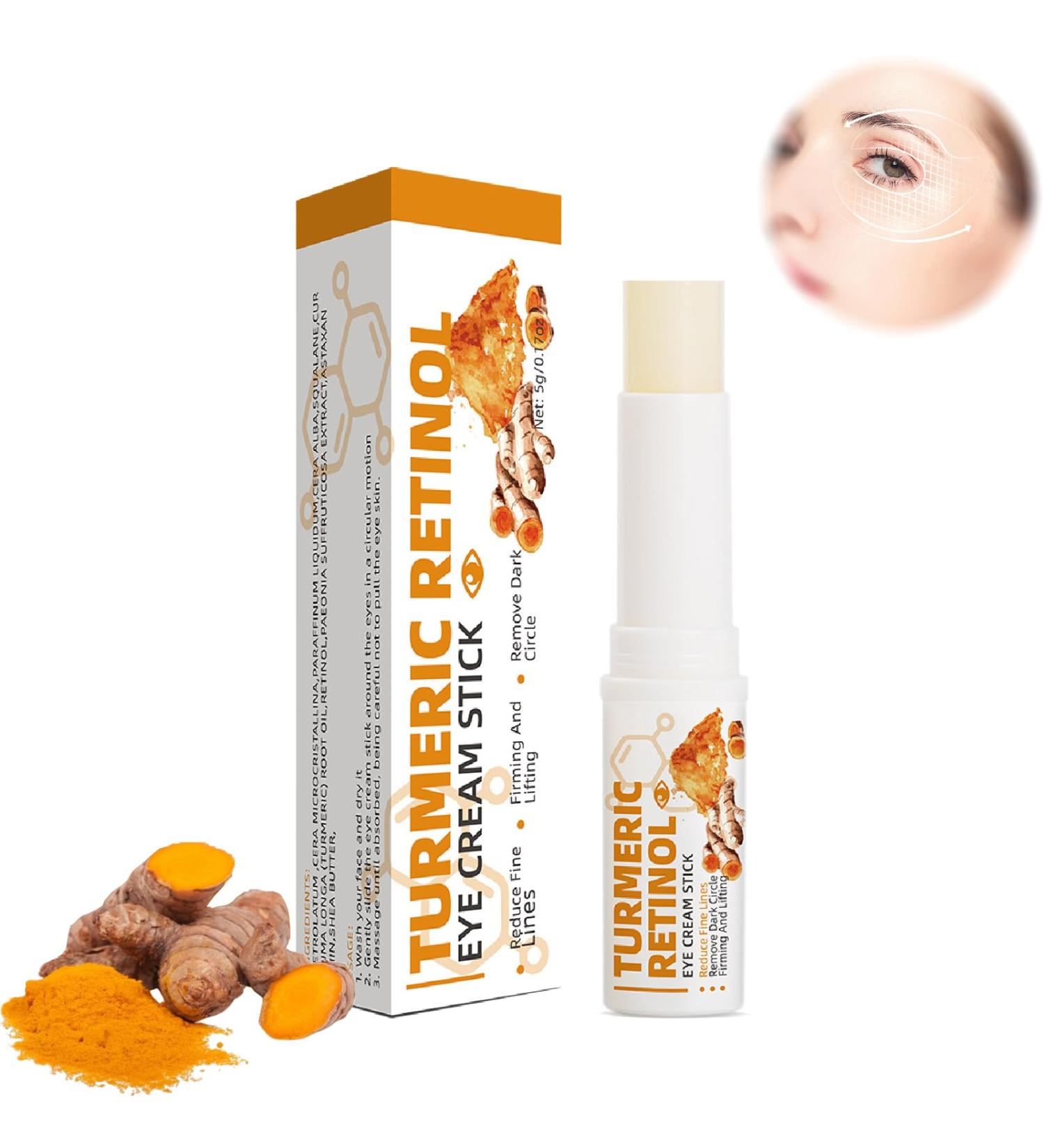 Hengxuan Lumibalm for under the eye bags Lumistick Eye Serum Turmeric Retinol Eye Cream Stick Turmeric eye cream for bags and eye bags reduces fine lines 1 piece - Buy Online on GoSupps.com