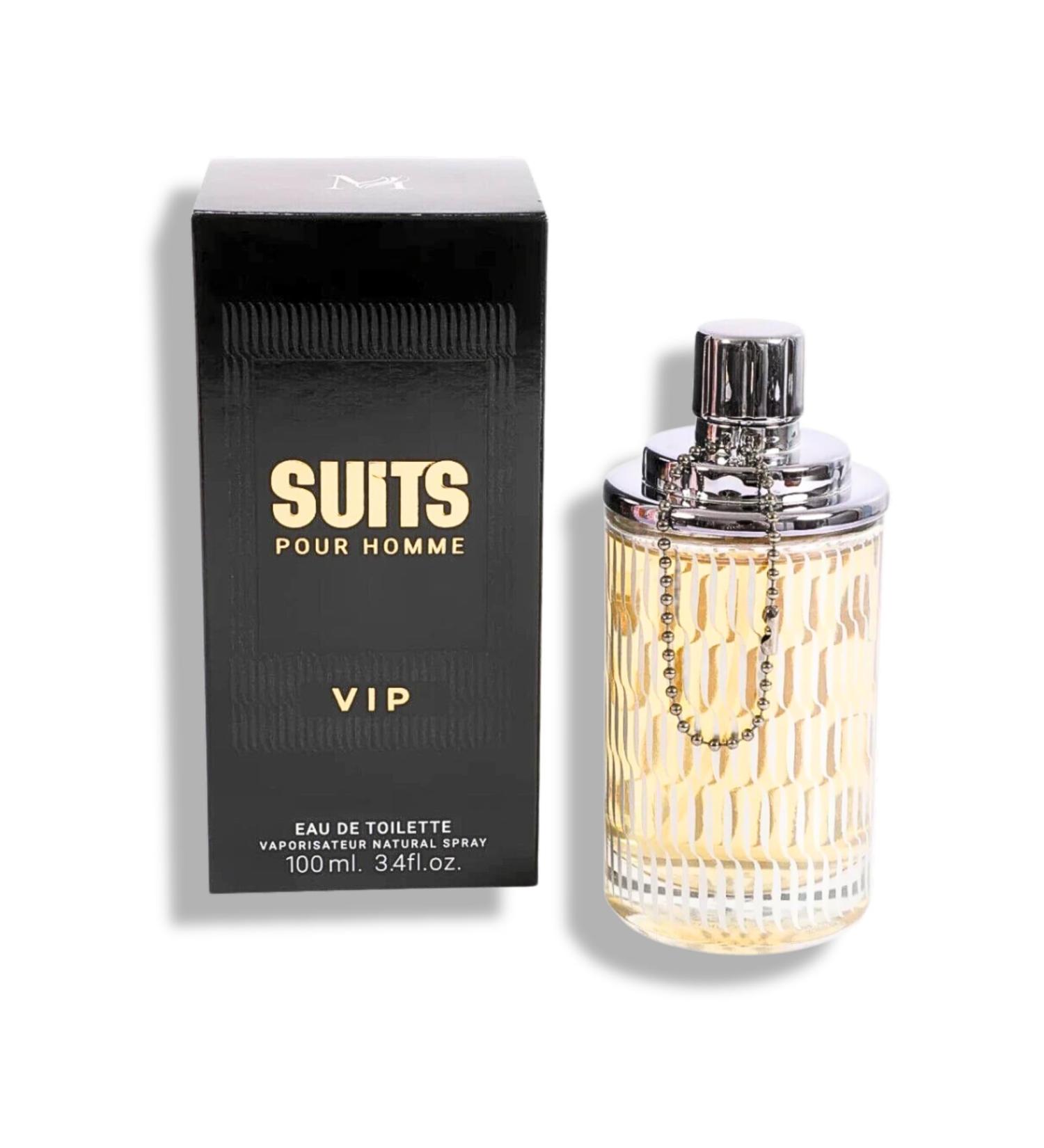 SUITS POUR HOMME VIP EAU DE TOILETTE 3.4 FL. Oz. Leather fragrance for men - Buy Online on GoSupps.com