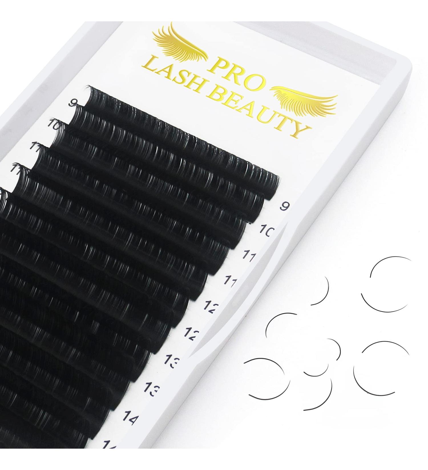 Classic C Curl Eyelash Extensions 0.18mm | Premium Individual Lash Extensions - 14mm Length - Buy Online on GoSupps.com