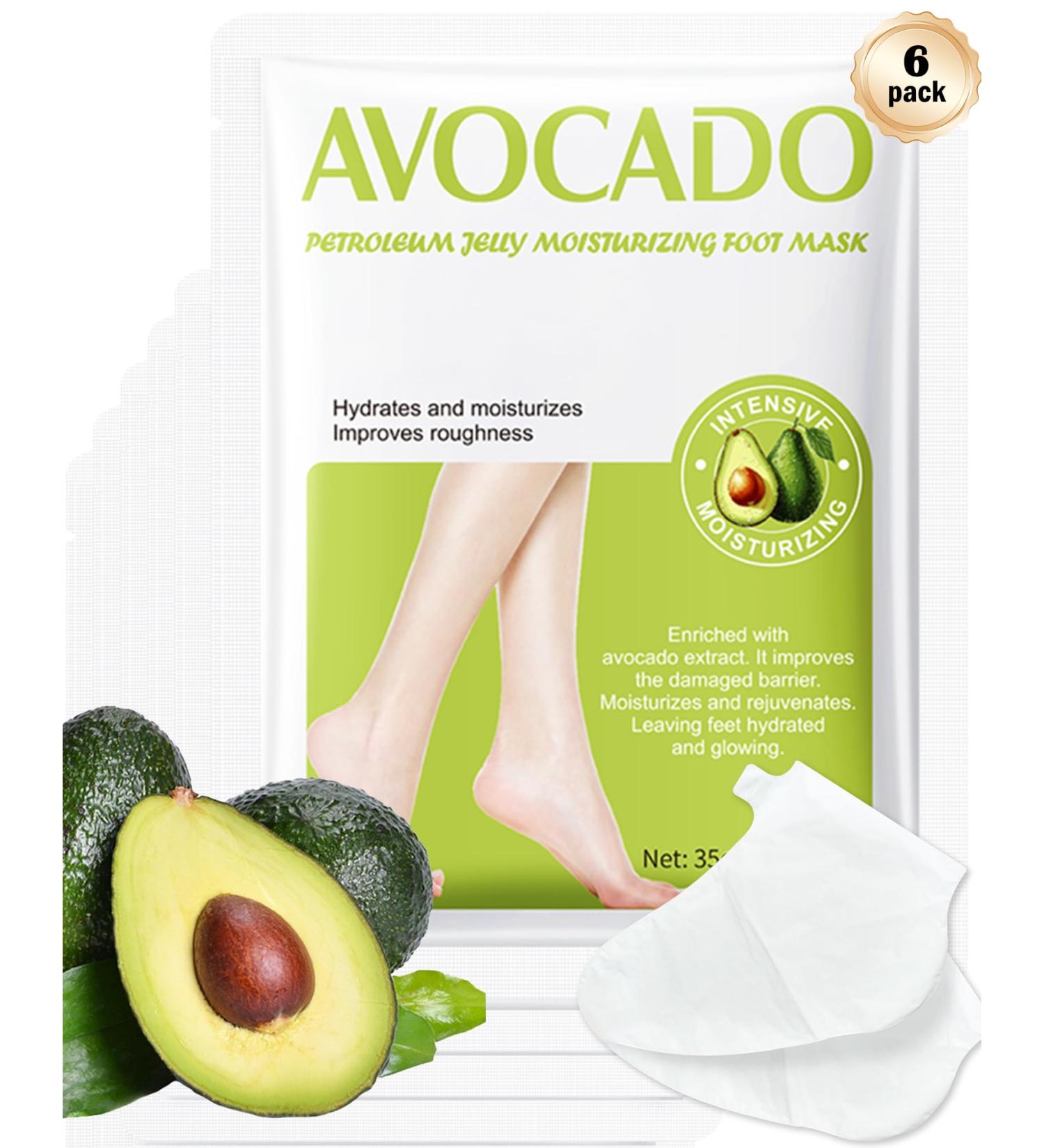 Lot de 6 paires de masques pour les pieds - Pour enlever les callosit s - Pour homme et femme - Hydratant - Soin des pieds naturel et doux - Pour pieds secs et fissur s - Pour homme et femme avocat - Buy Online on GoSupps.com