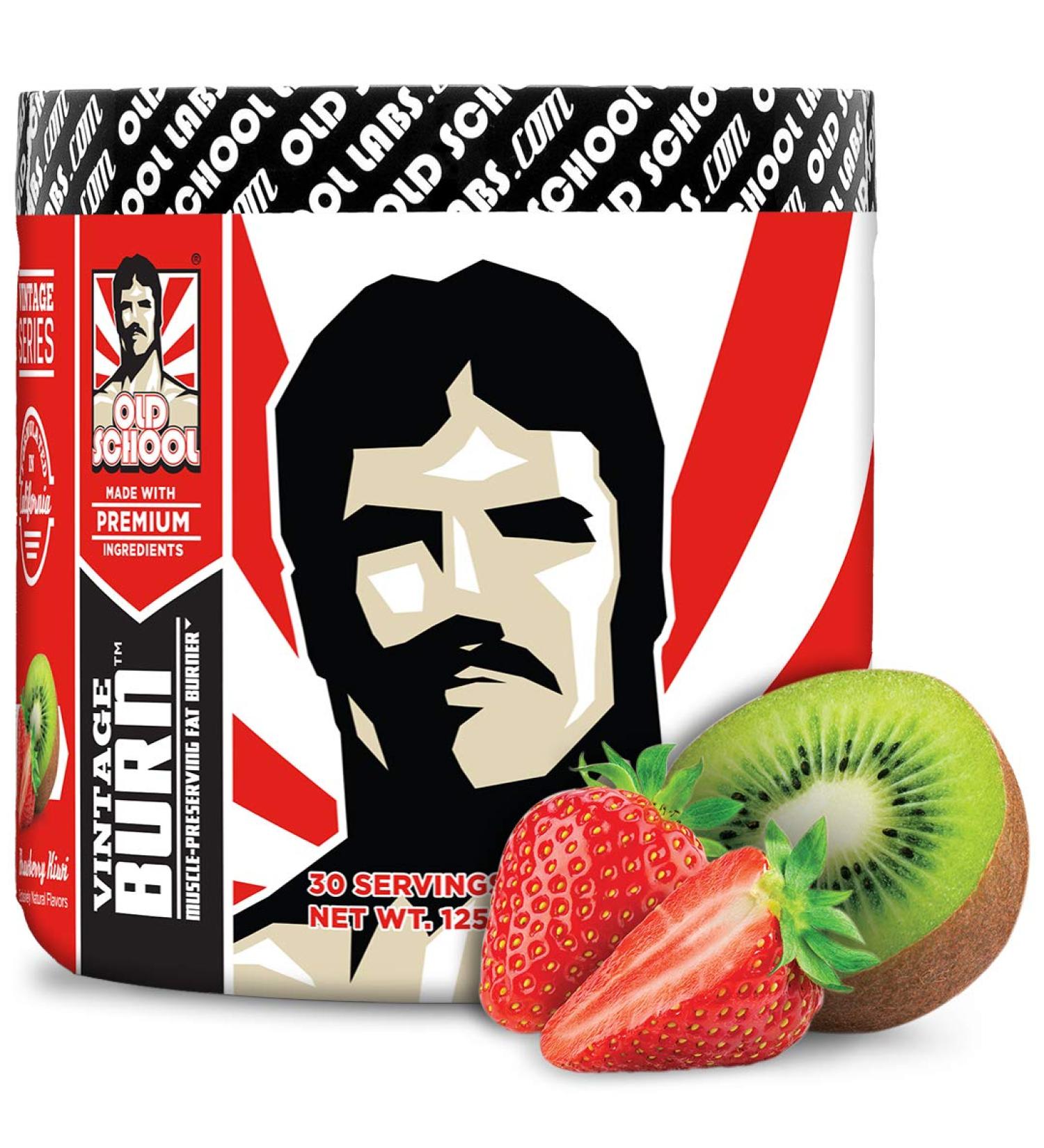 Old School Vintage Burn - Muscle-Preserving Fat Burner - Premium Thermogenic Weight Loss Supplement - Strawberry Kiwi Flavor - Buy Online on GoSupps.com