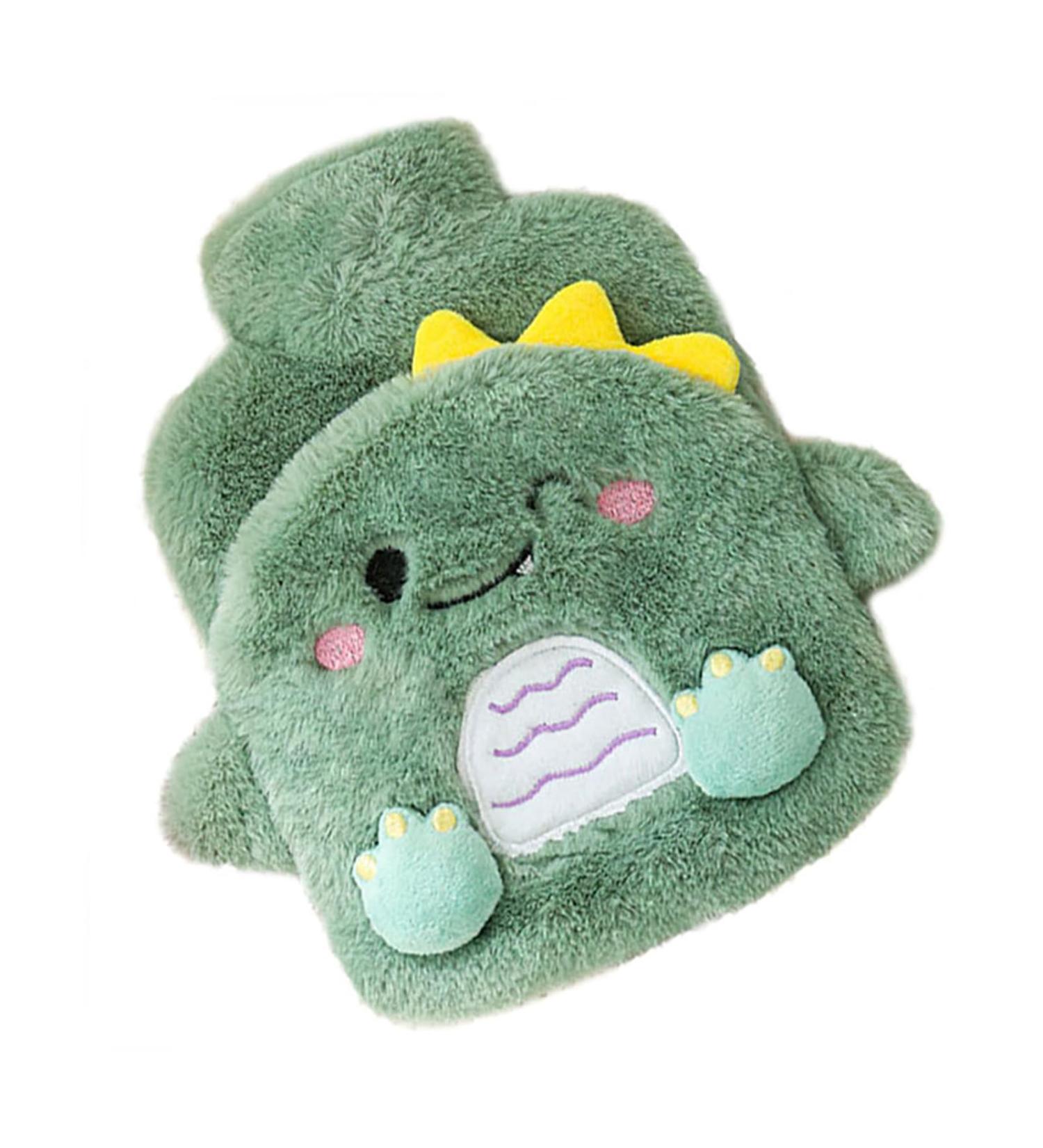 Heat Bottle Dino Animal Plush Hot Water Bottles for Kids - 500ml Cute Gift for Children Family & Friends - Buy Online on GoSupps.com