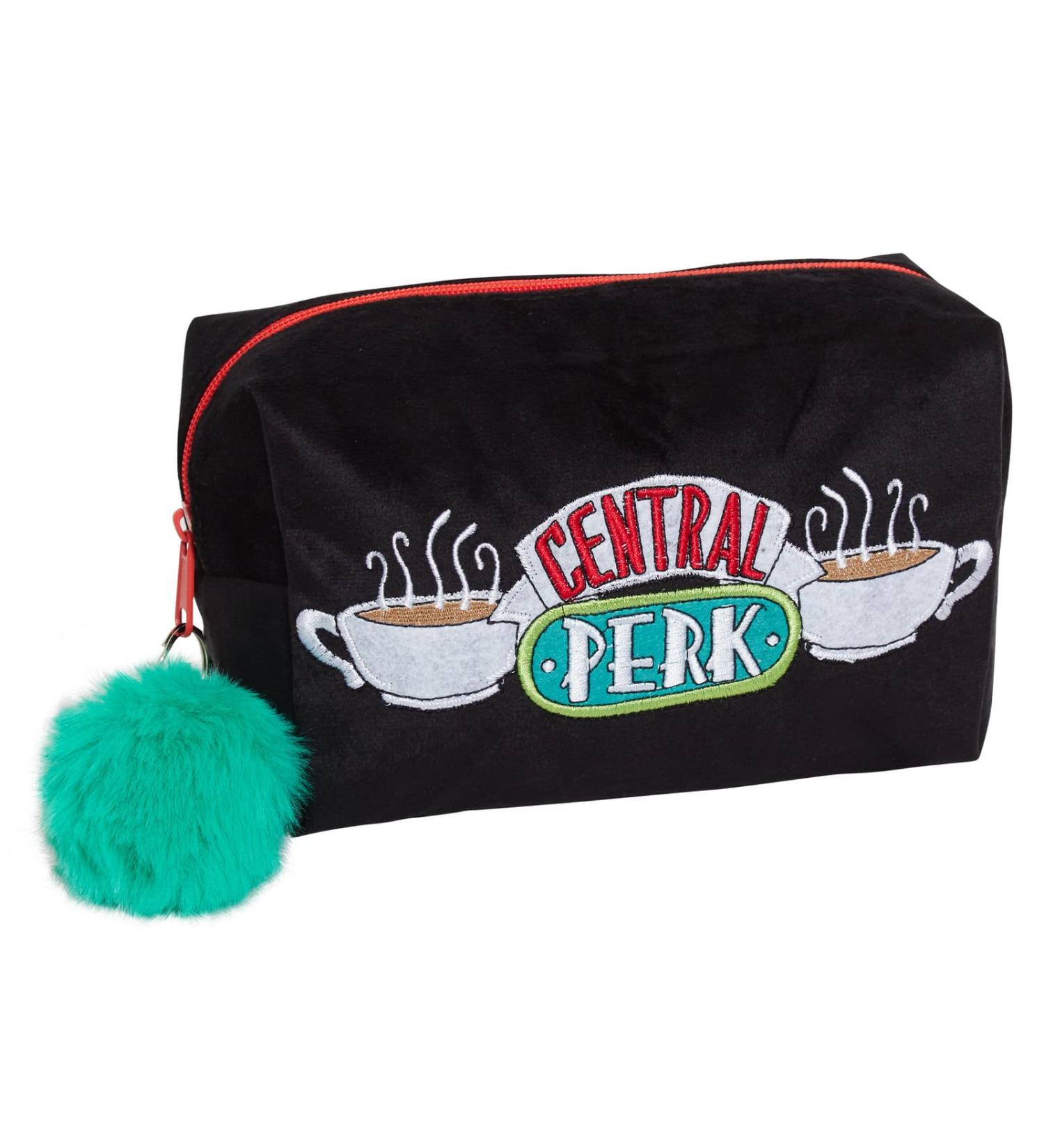Friends TV Show Velvet Make-Up Bag for Women | Soft Cosmetic Storage | Double-Sided Black Design for Toiletries & Pencils - Buy Online on GoSupps.com