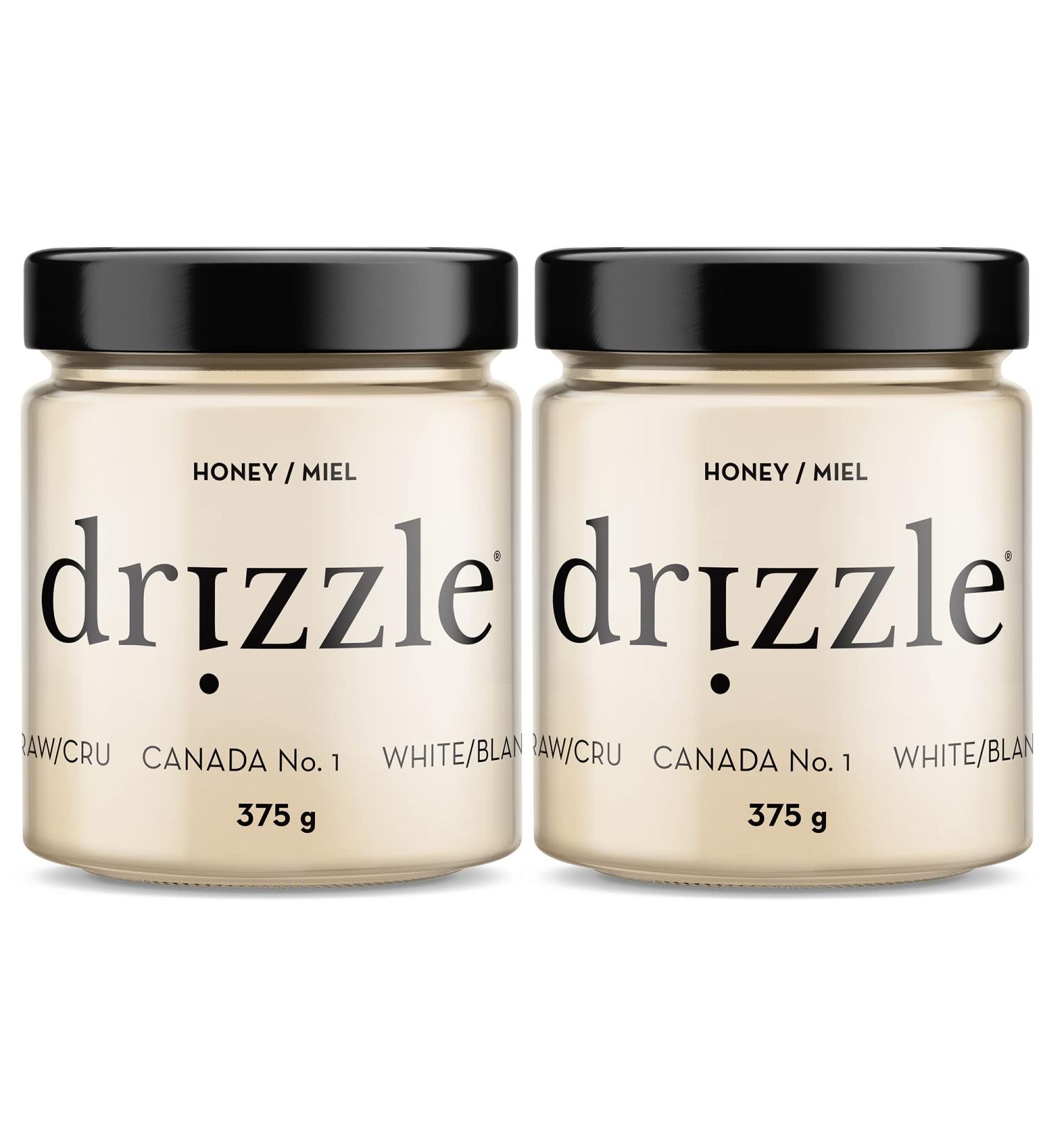 Drizzle White Raw Honey - Unfiltered and Unprocessed - Rich in Nutrients and Beneficial Enzymes - Notes of Sweet Clover - 100% Raw Pure Honey - Gluten-Free Paleo-Friendly (Pack of 2) 375g White Raw 375 g (Pack of 2) - Buy Online on GoSupps.com
