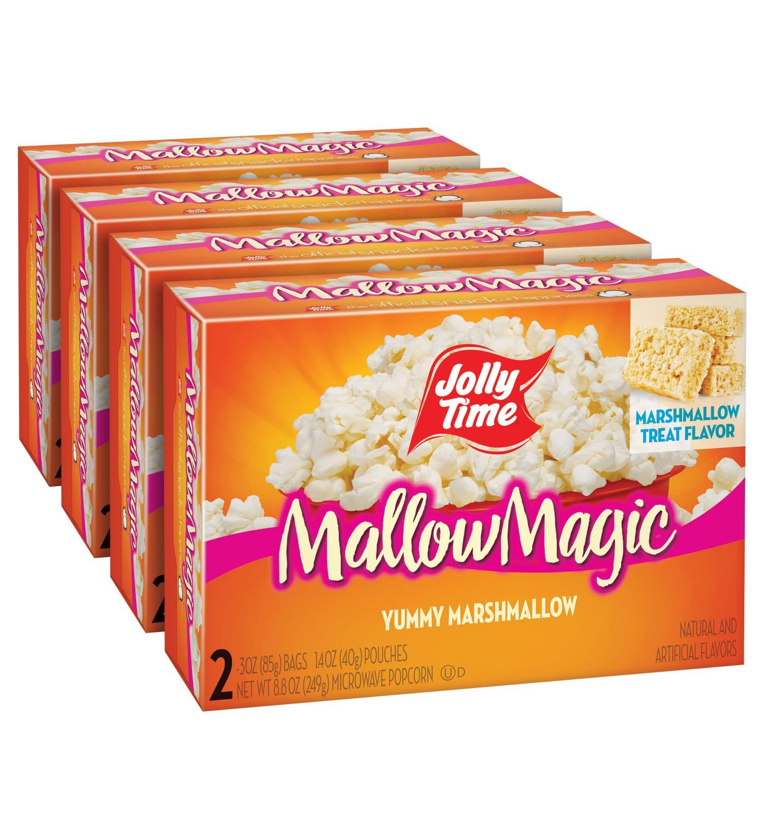 JOLLY TIME Sweet Microwave Popcorn Gluten Free Non-GMO 4 Pack (Mallow Magic 2ct Boxes) 3 oz x 8 - Buy Online on GoSupps.com