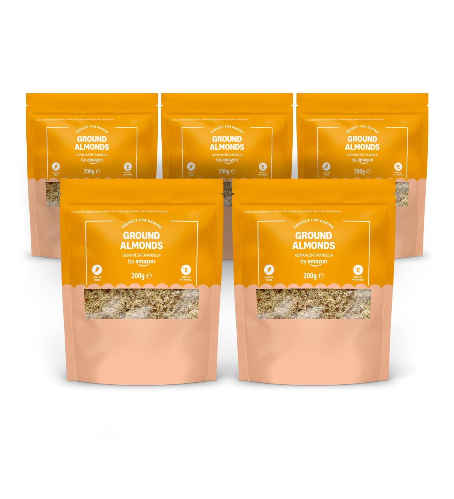 by Amazon Amandes Moulues - 200g paquet de 5 Pack of 5 (200g)