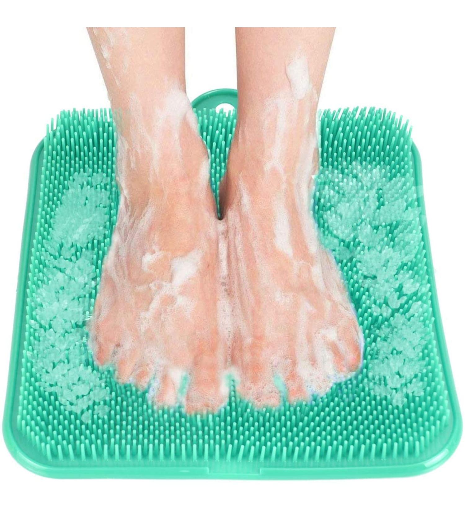 Newthinking Shower Foot Scrubber Cleaner Massager - Exfoliating Feet Spa with Suction Cup for Improved Circulation & Pain Relief (Green) - Buy Online on GoSupps.com