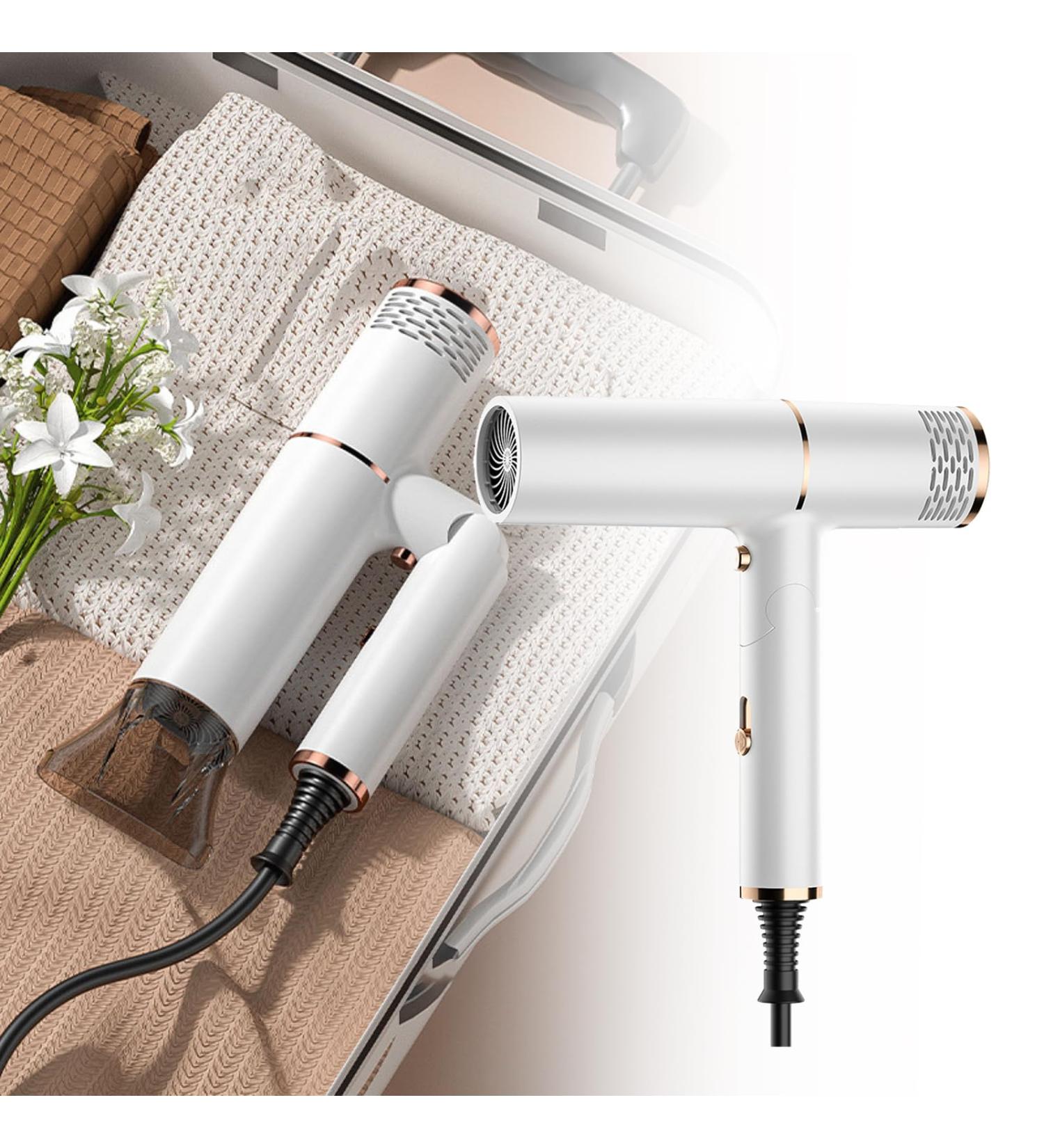 Hair Dryer with Diffuser Powerful Ionic Hair Dryer with Concentrator Quick Dry Lightweight 2 Heat/Speed Settings Less Frizz Shiny and Smooth Hair Black (White) - Buy Online on GoSupps.com