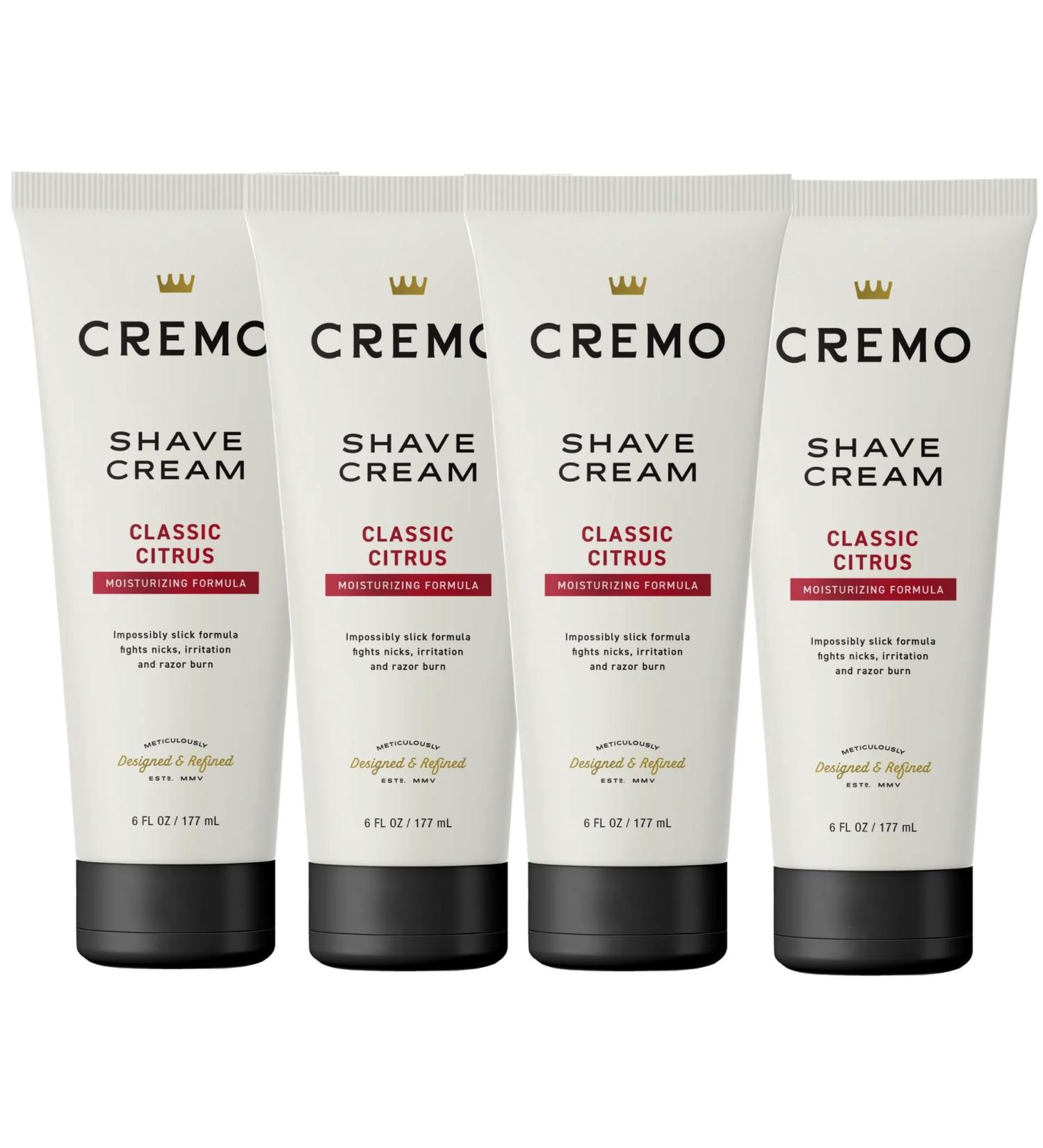Cremo Original Shave Cream - Superior Men's Shaving Cream (4 Pack 6 oz) | International Shipping Available - Buy Online on GoSupps.com
