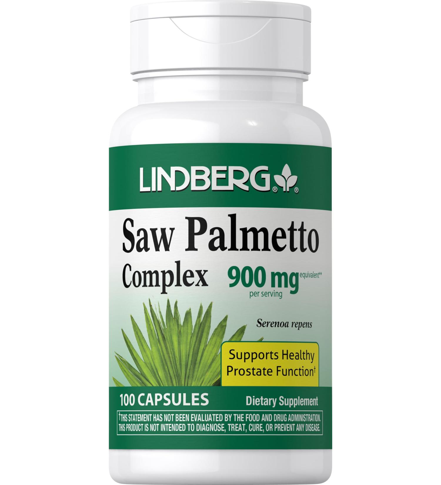 Lindberg Saw Palmetto Extract for Women and Men | 100 Capsules | Complex Supplement Blend | Serenoa Repens | Non-GMO Gluten Free - Buy Online on GoSupps.com