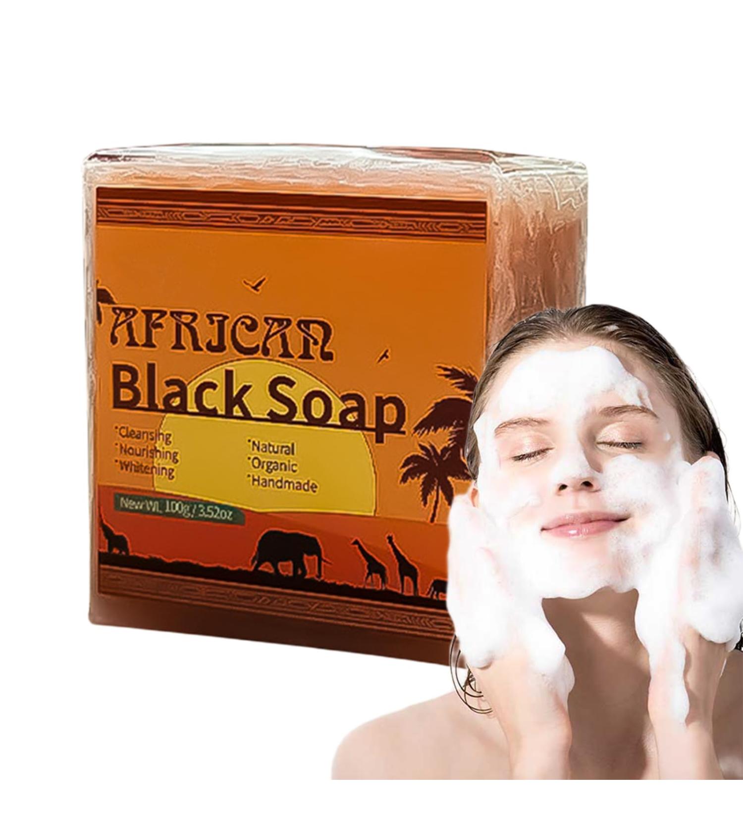  Duqulle Natural Soap - Handmade Soap Moisturizing Deep Artisan Raw Bathing Black African Soap for Face and Body Wash Duqulle - Buy Online on GoSupps.com