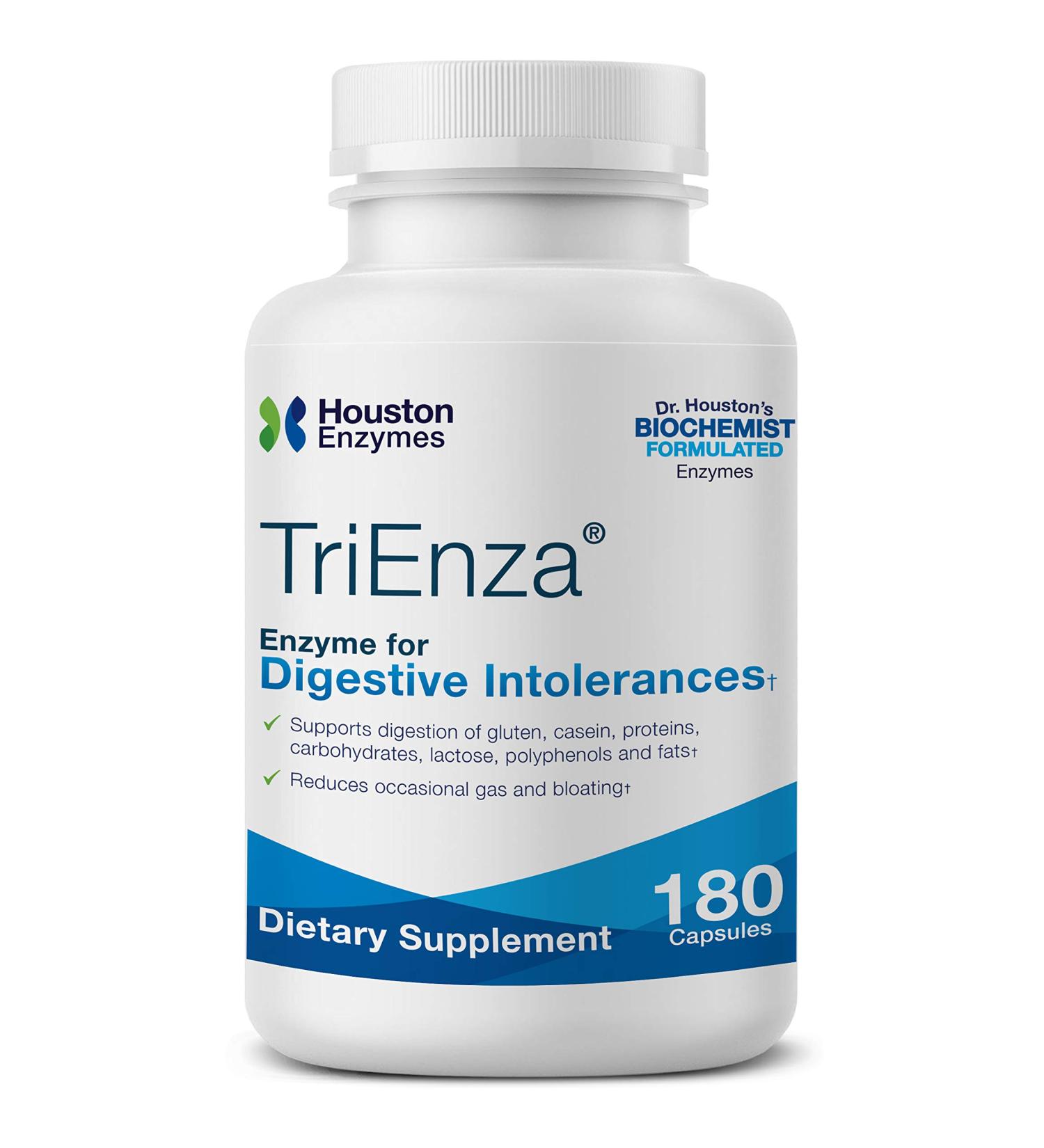 TriEnza Digestive Enzyme for Intolerances | Houston Enzymes 180 Capsules - Buy Online on GoSupps.com
