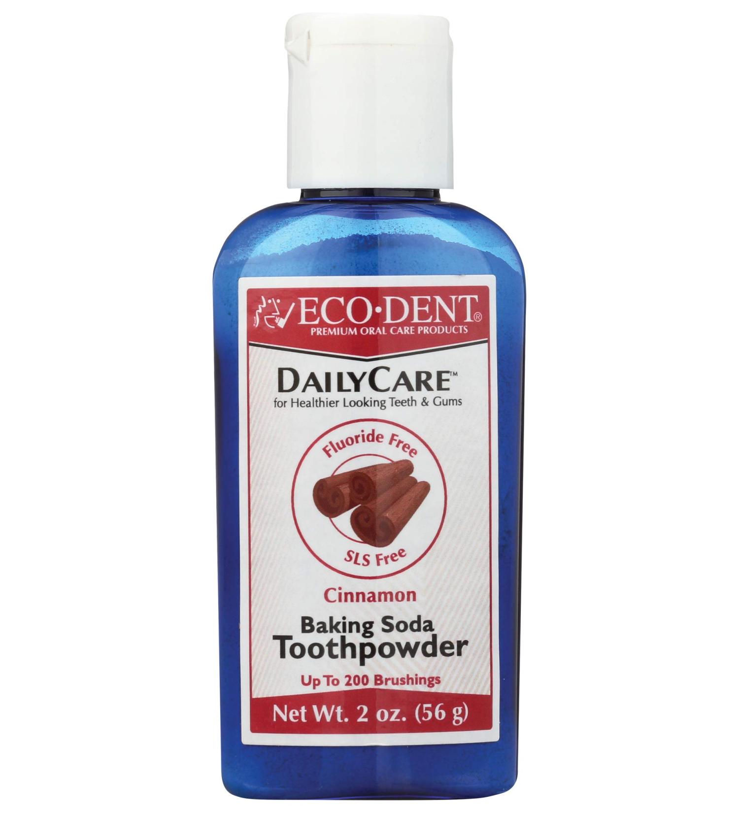 Organic Baking Soda Toothpowder with Cinnamon - 2oz | Eco-Dent - Buy Online on GoSupps.com