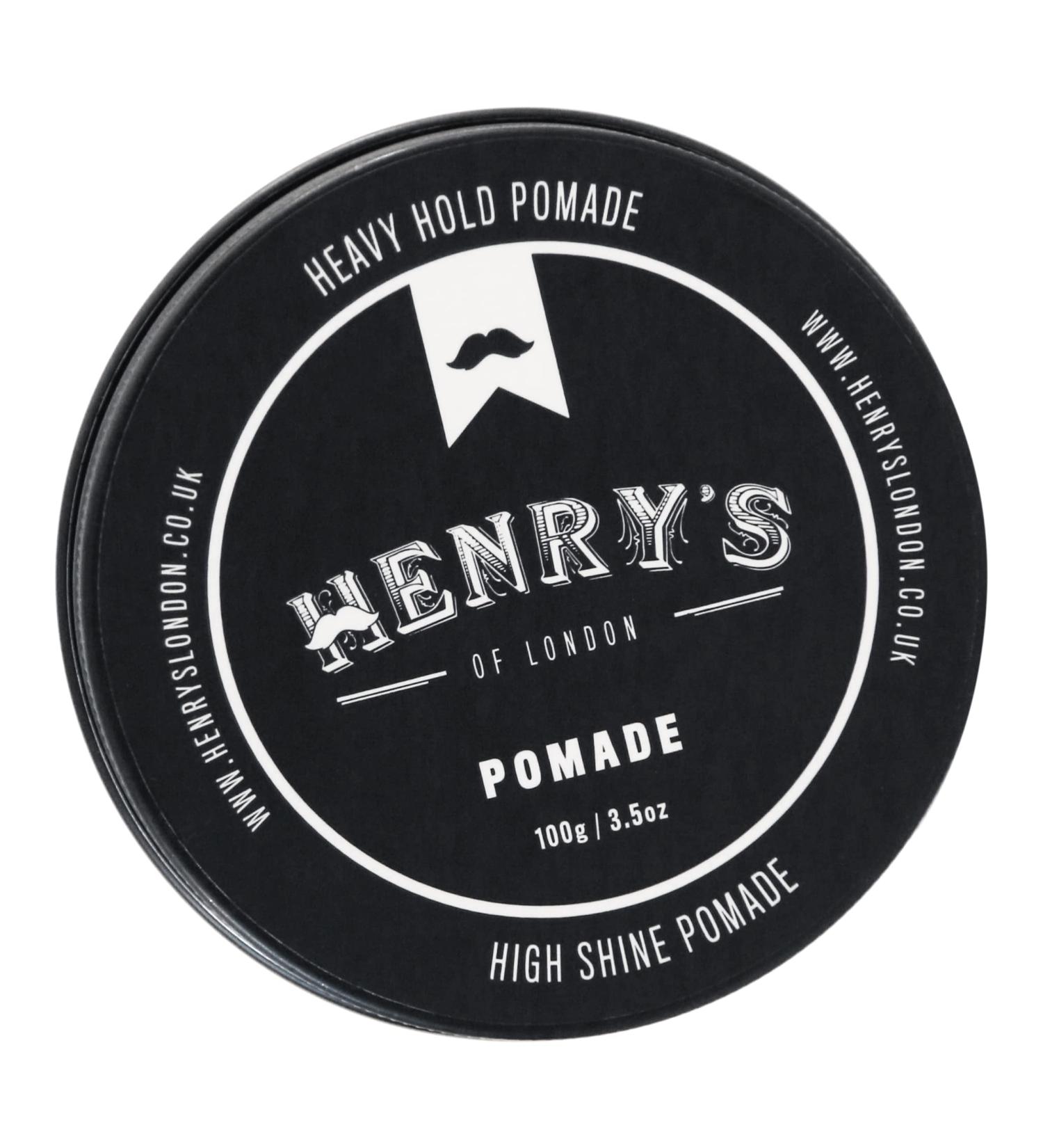 Henrys Of London High Shine Pomade for Men - Strong Hold Hair Styling Putty & Wax | Water Based | Ideal for Thick, Curly Hair & Beard | Strong Hold - Buy Online on GoSupps.com